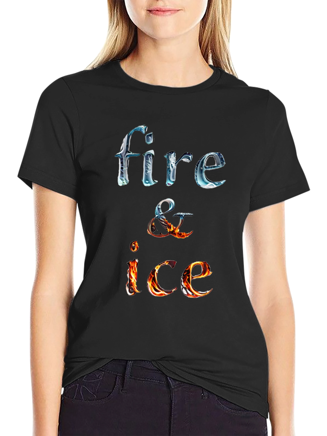 Fire and Ice Graphic Tee - Cool Design T-Shirt