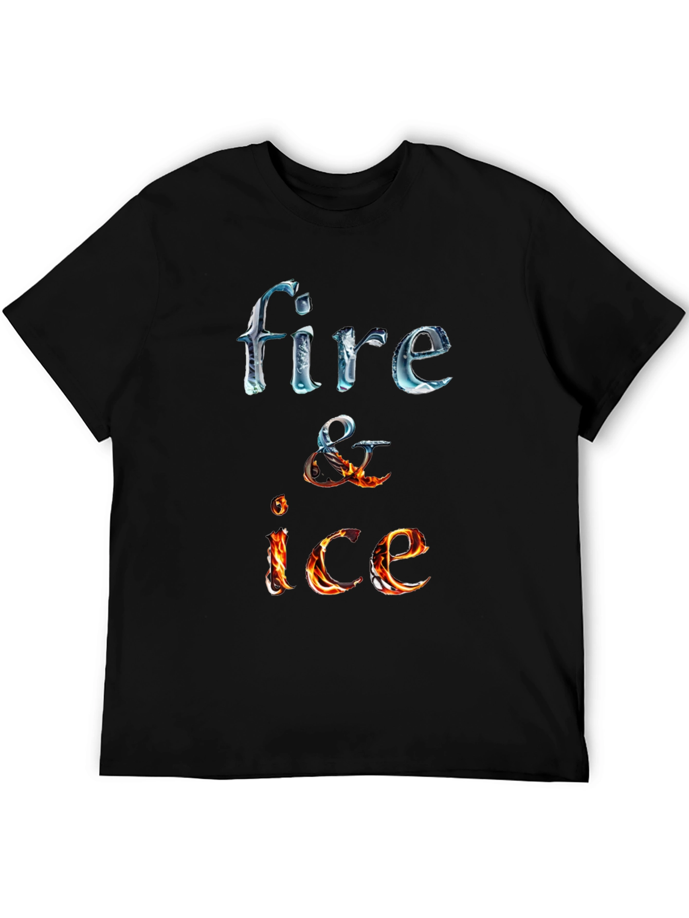 Fire and Ice Graphic Tee - Cool Design T-Shirt