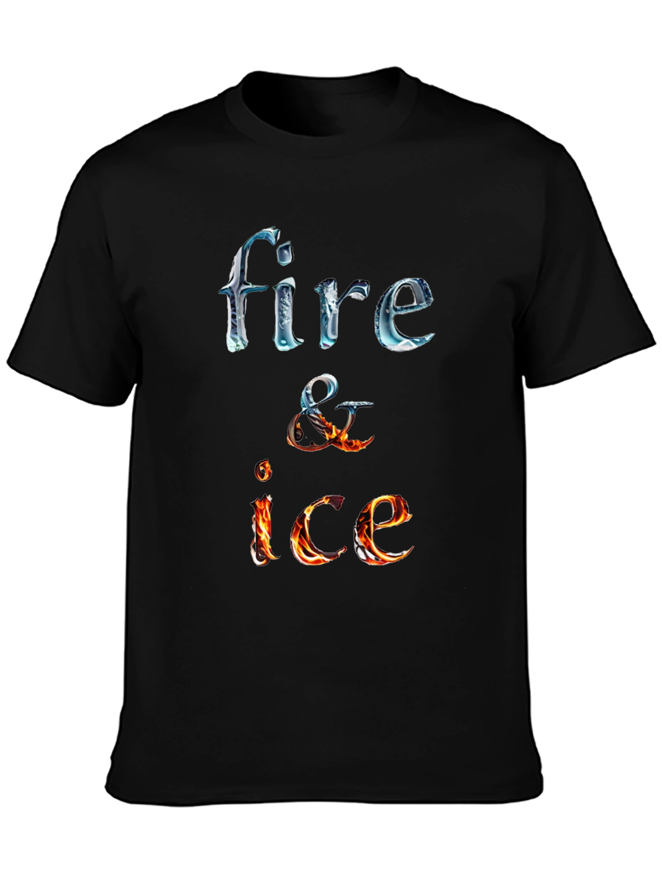 Fire and Ice Graphic Tee - Cool Design T-Shirt