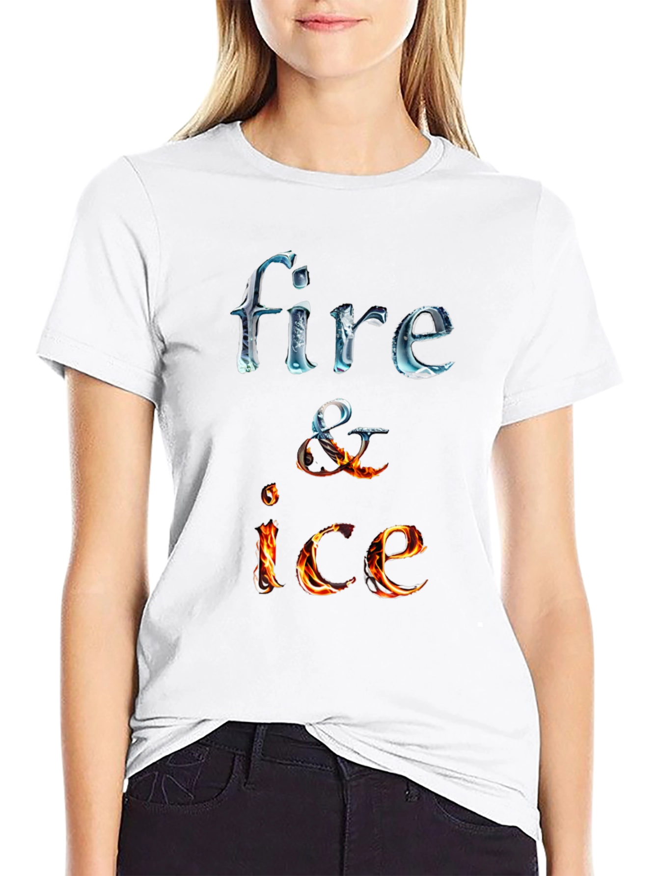 Fire and Ice Graphic Tee - Cool Design T-Shirt
