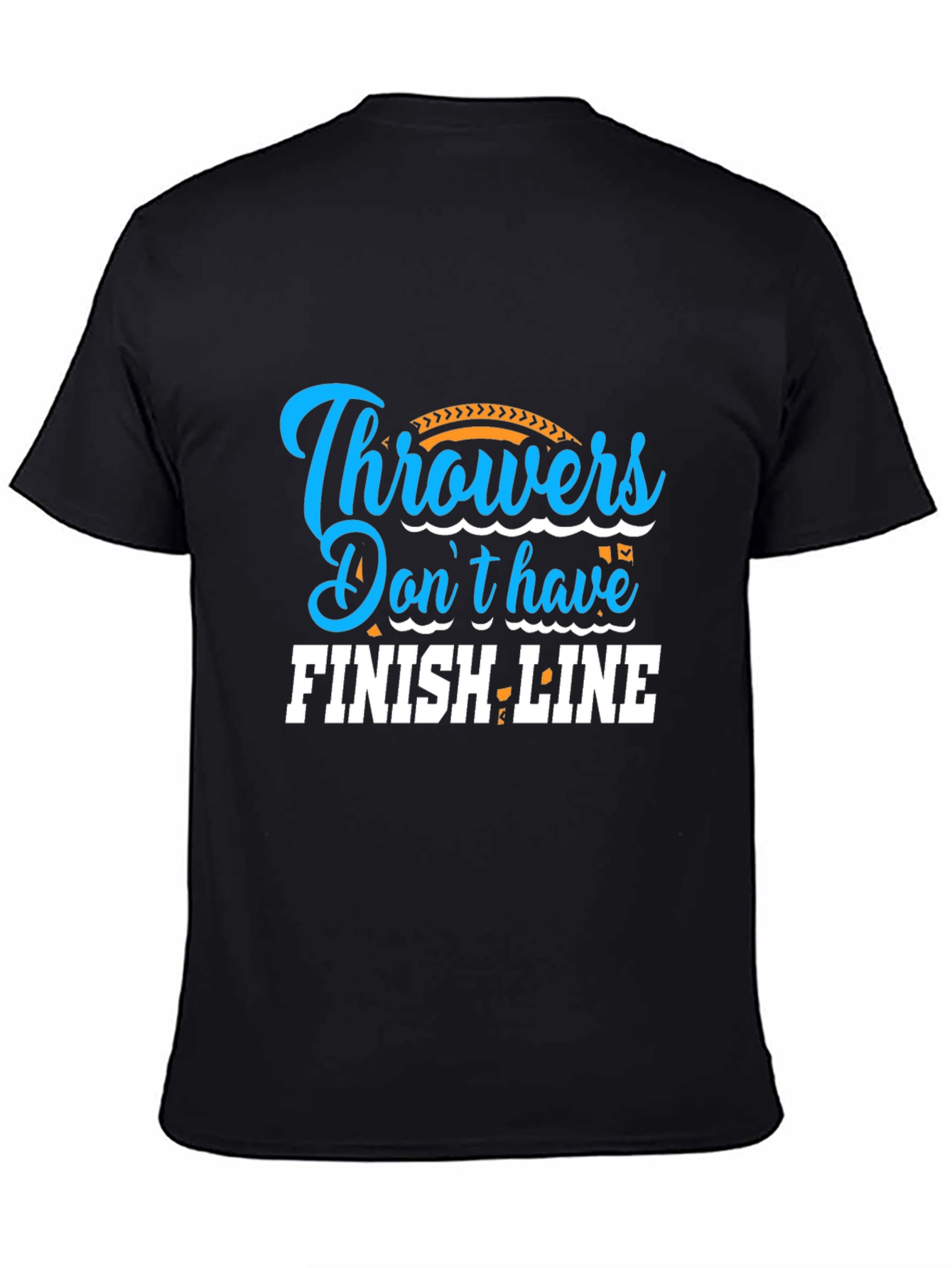 Throwers Dont Have Finish Line Black Graphic Tee