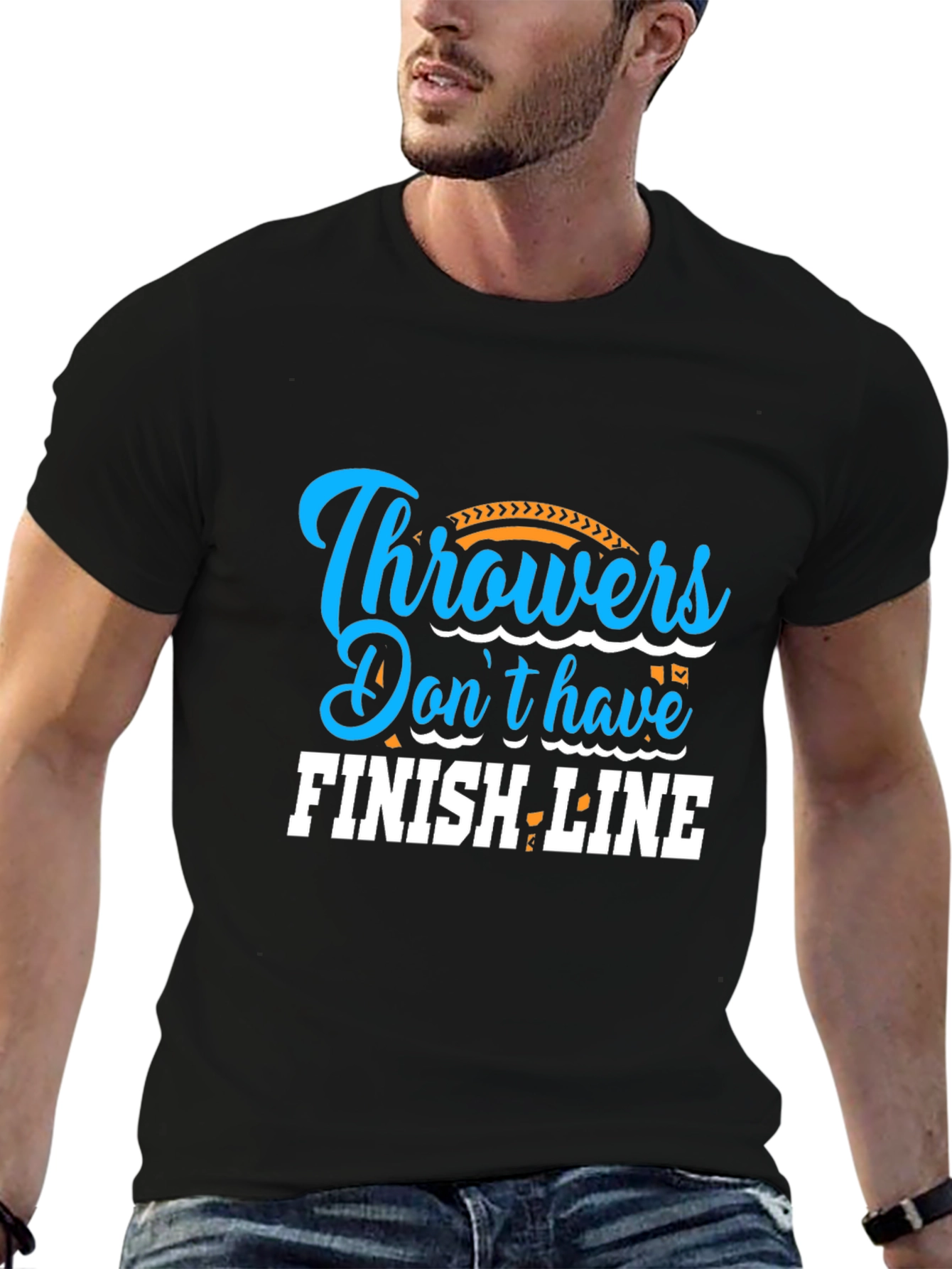 Throwers Dont Have Finish Line Black Graphic Tee