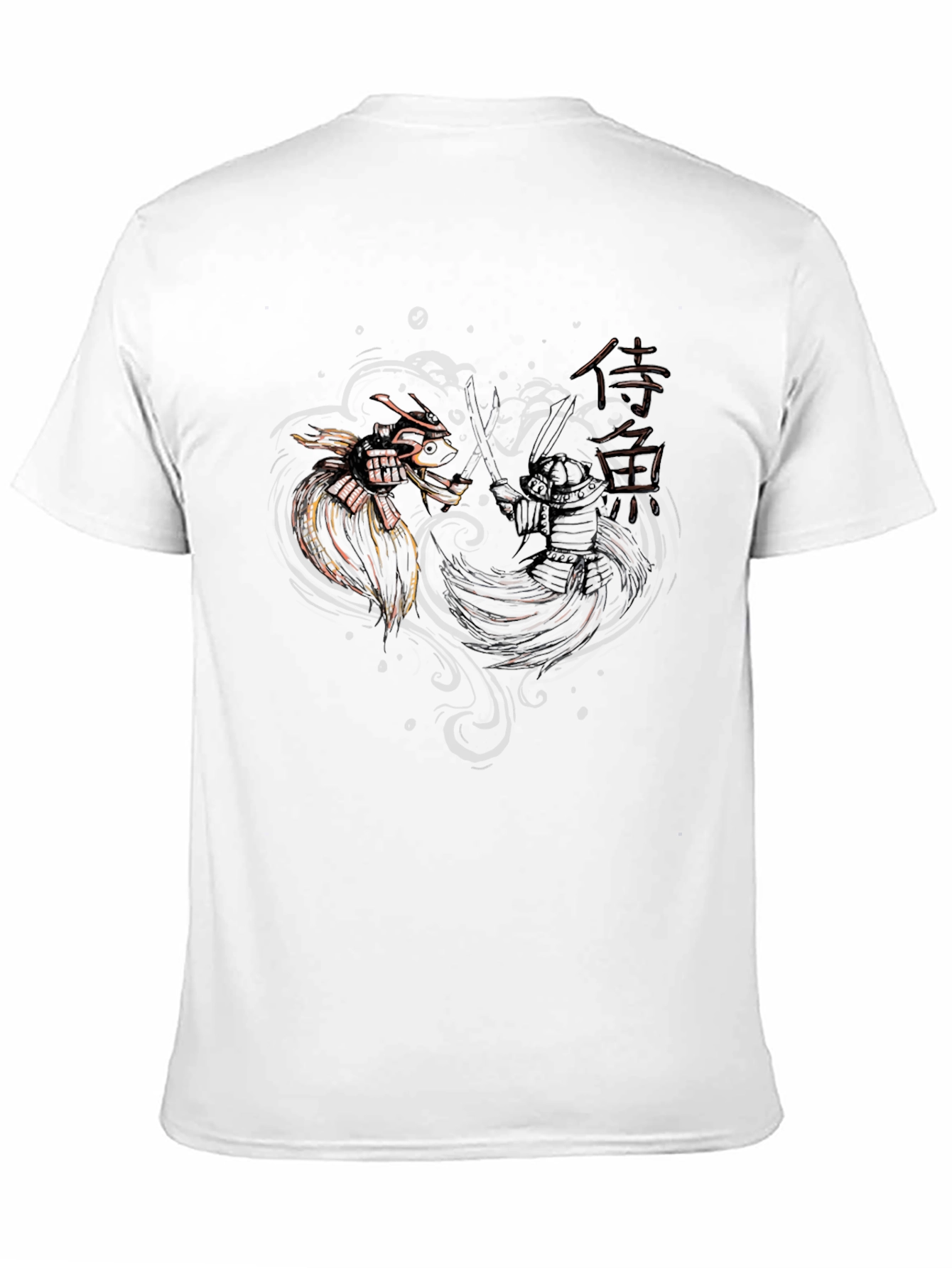 Samurai Dragon Duel Black T-Shirt