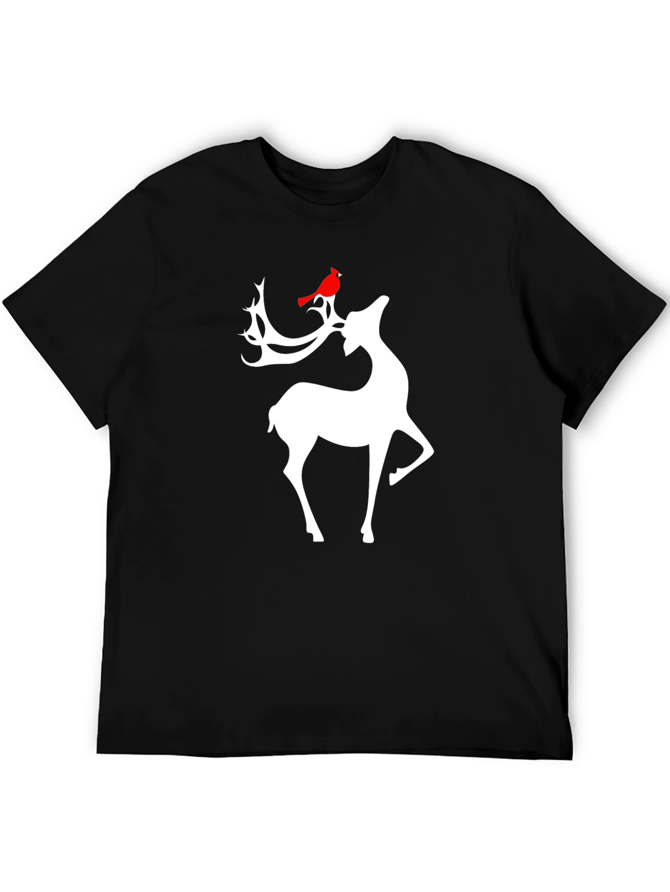 Festive Deer Graphic Tee - Holiday Style