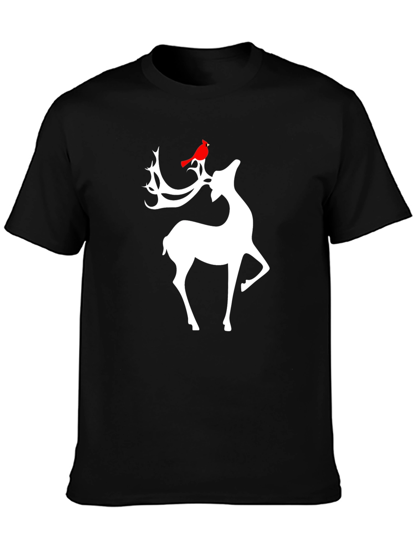 Festive Deer Graphic Tee - Holiday Style