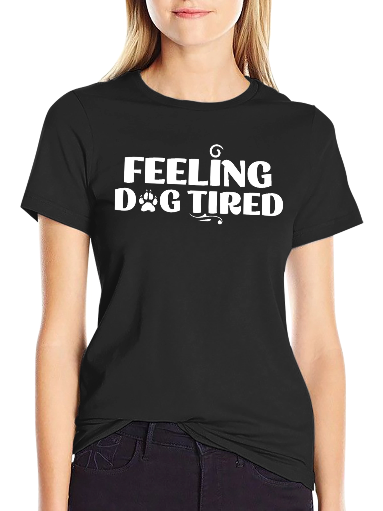 Feeling Dog Tired T-Shirt - Black