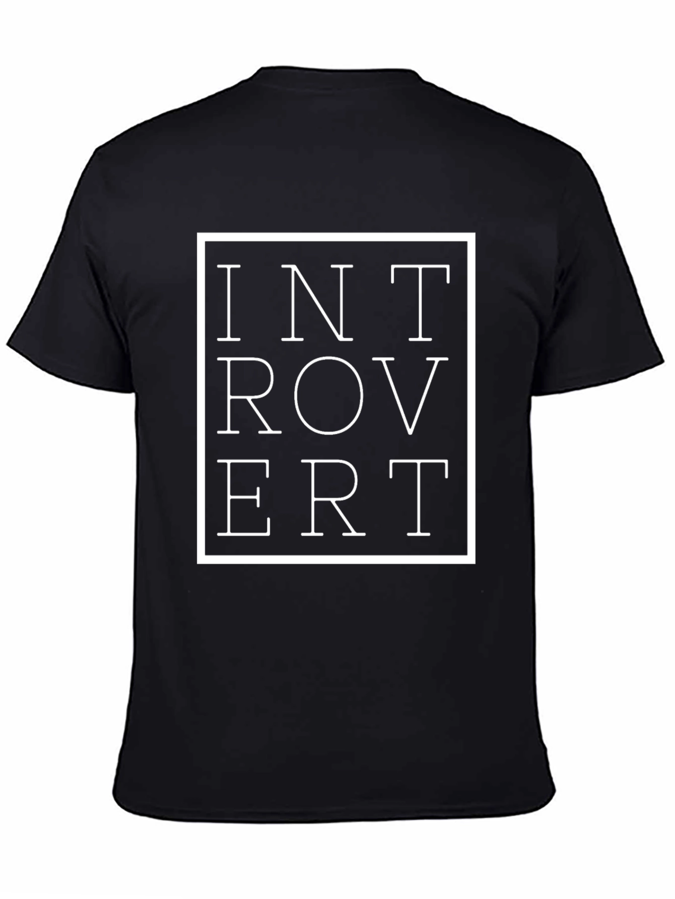 Introvert Graphic T-Shirt - Black Cotton Tee
