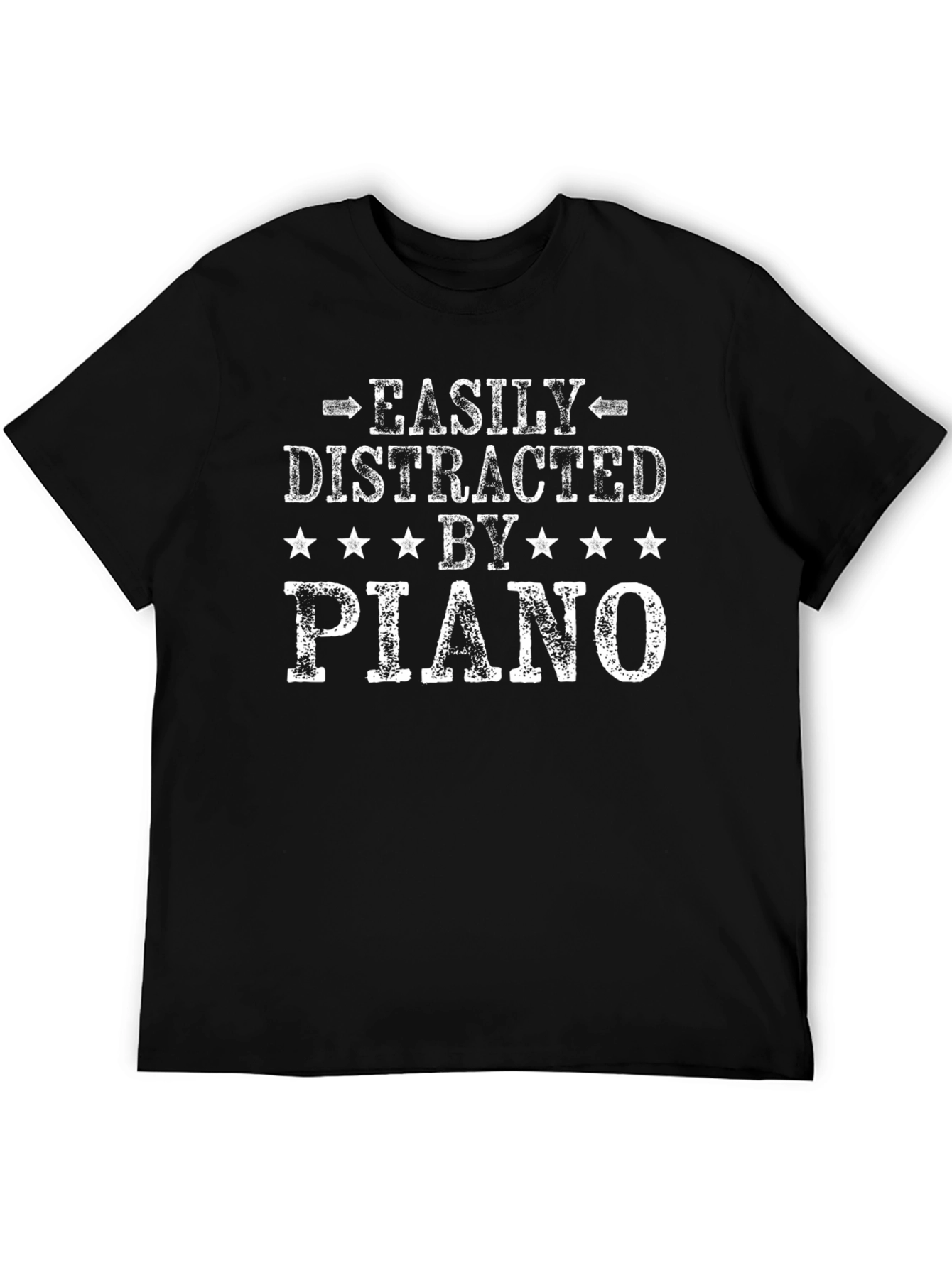 Easily Distracted By Piano T-Shirt - Musician Tee