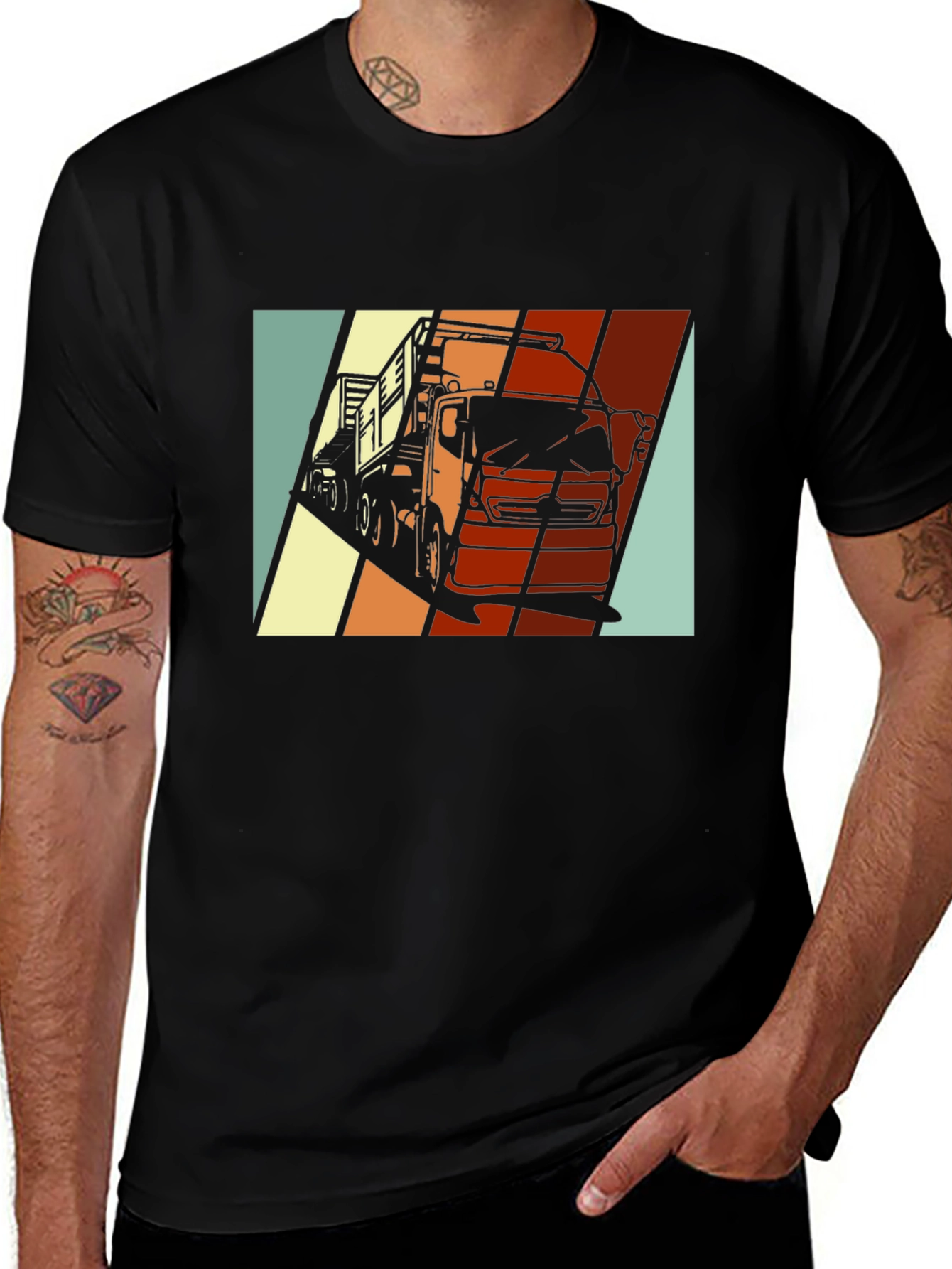 Retro Truck Graphic Tee - Classic Black