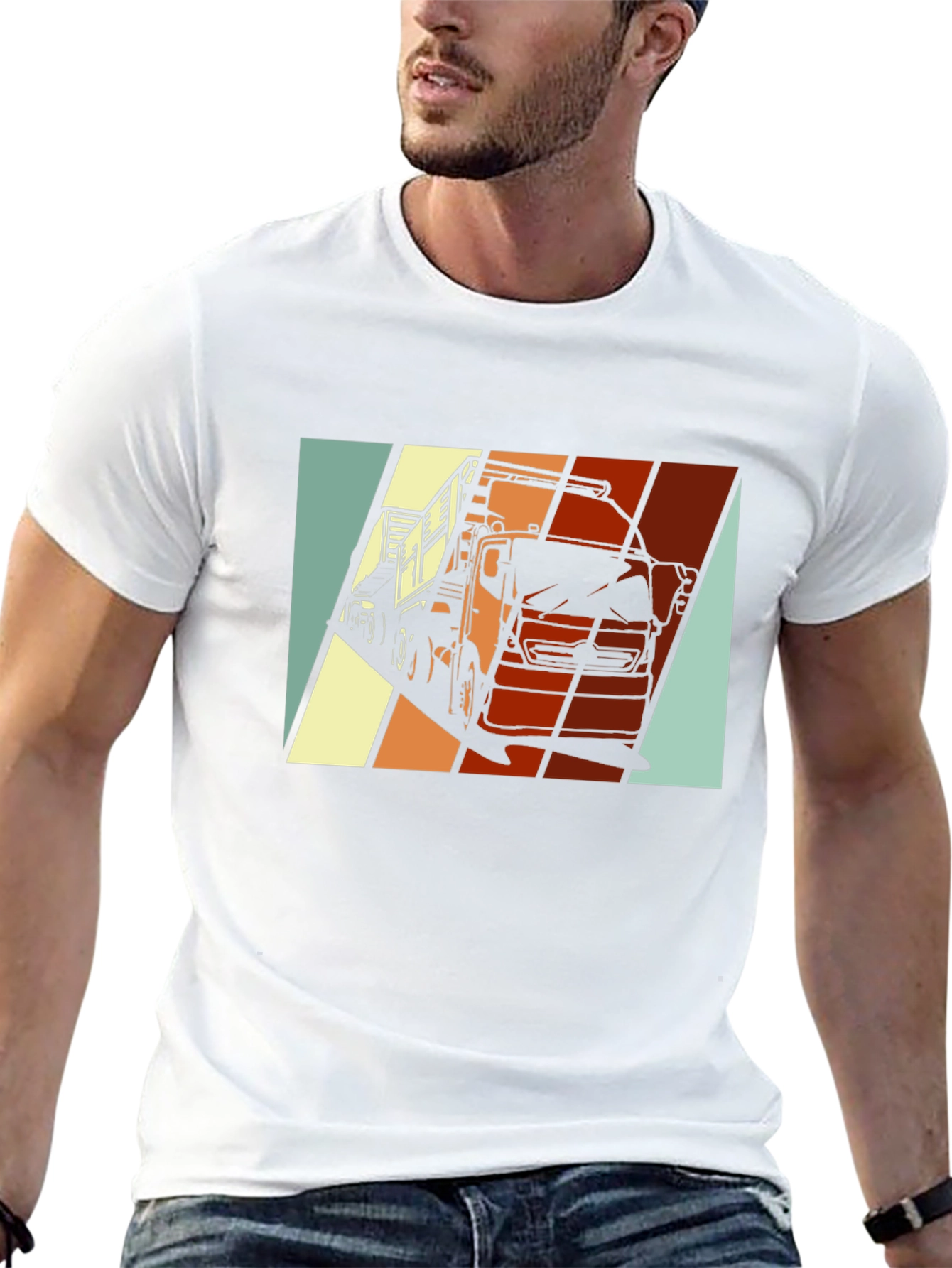 Retro Truck Graphic Tee - Classic Black