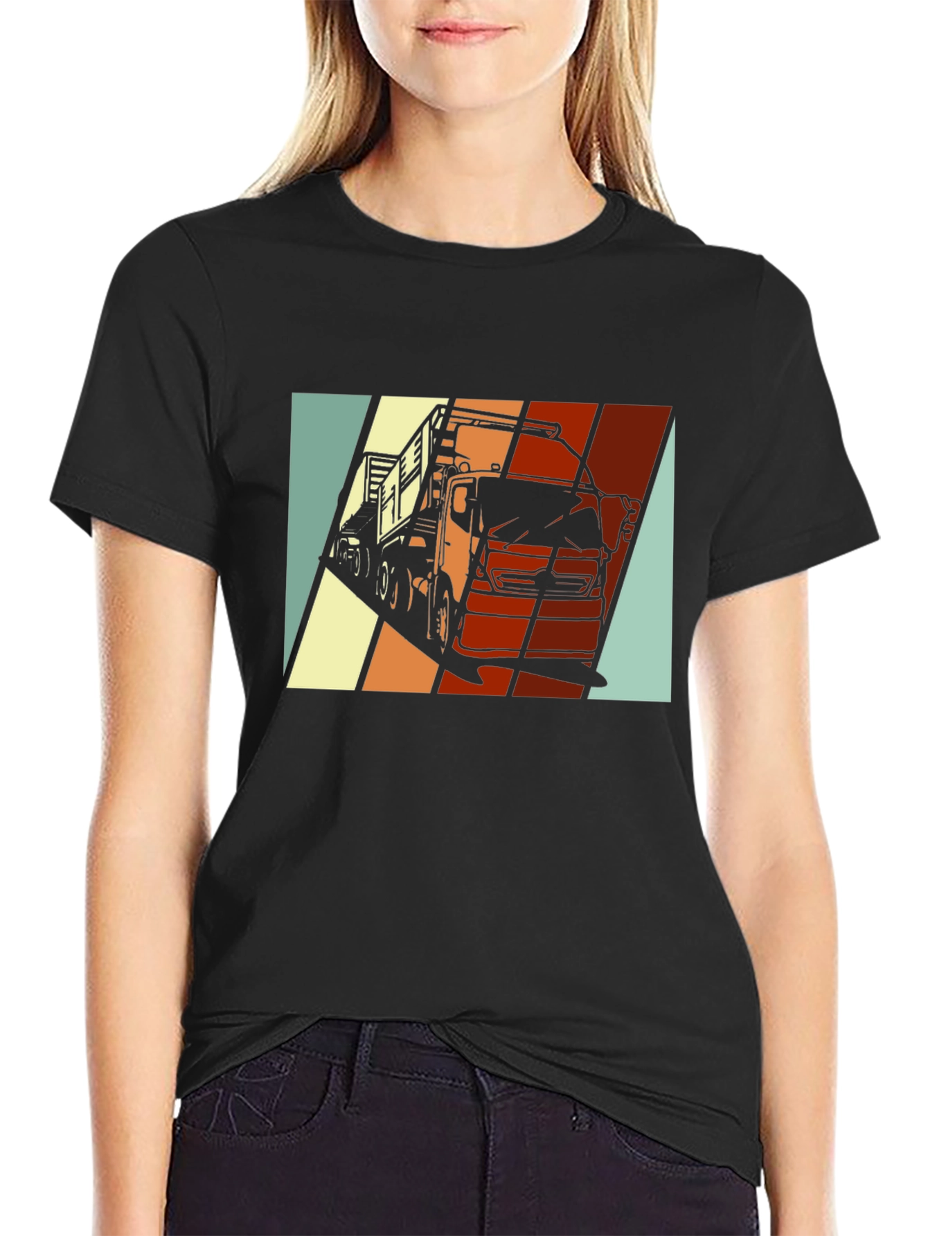 Retro Truck Graphic Tee - Classic Black