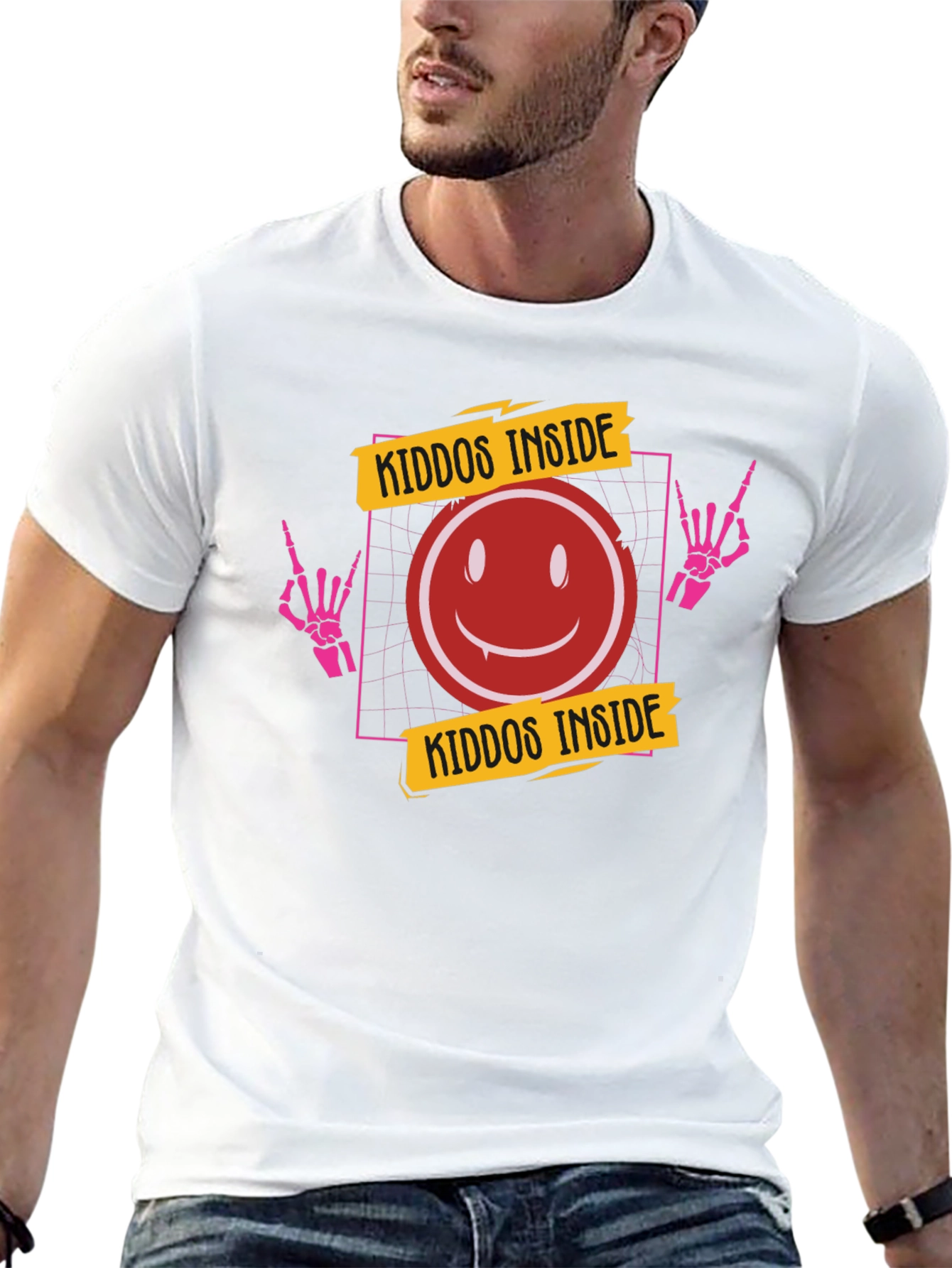 Kiddos Inside Graphic Tee - Trendy Black T-Shirt