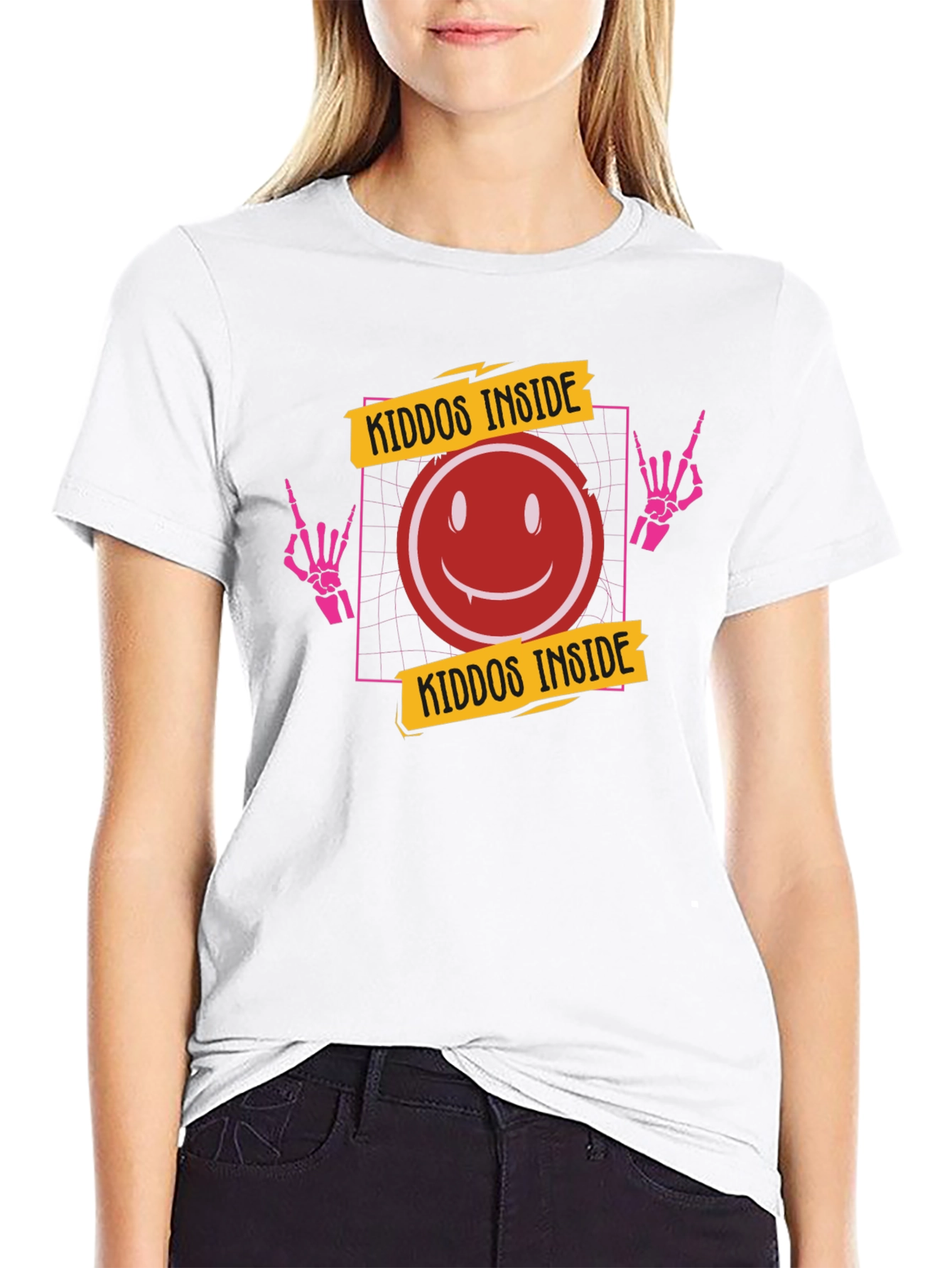 Kiddos Inside Graphic Tee - Trendy Black T-Shirt