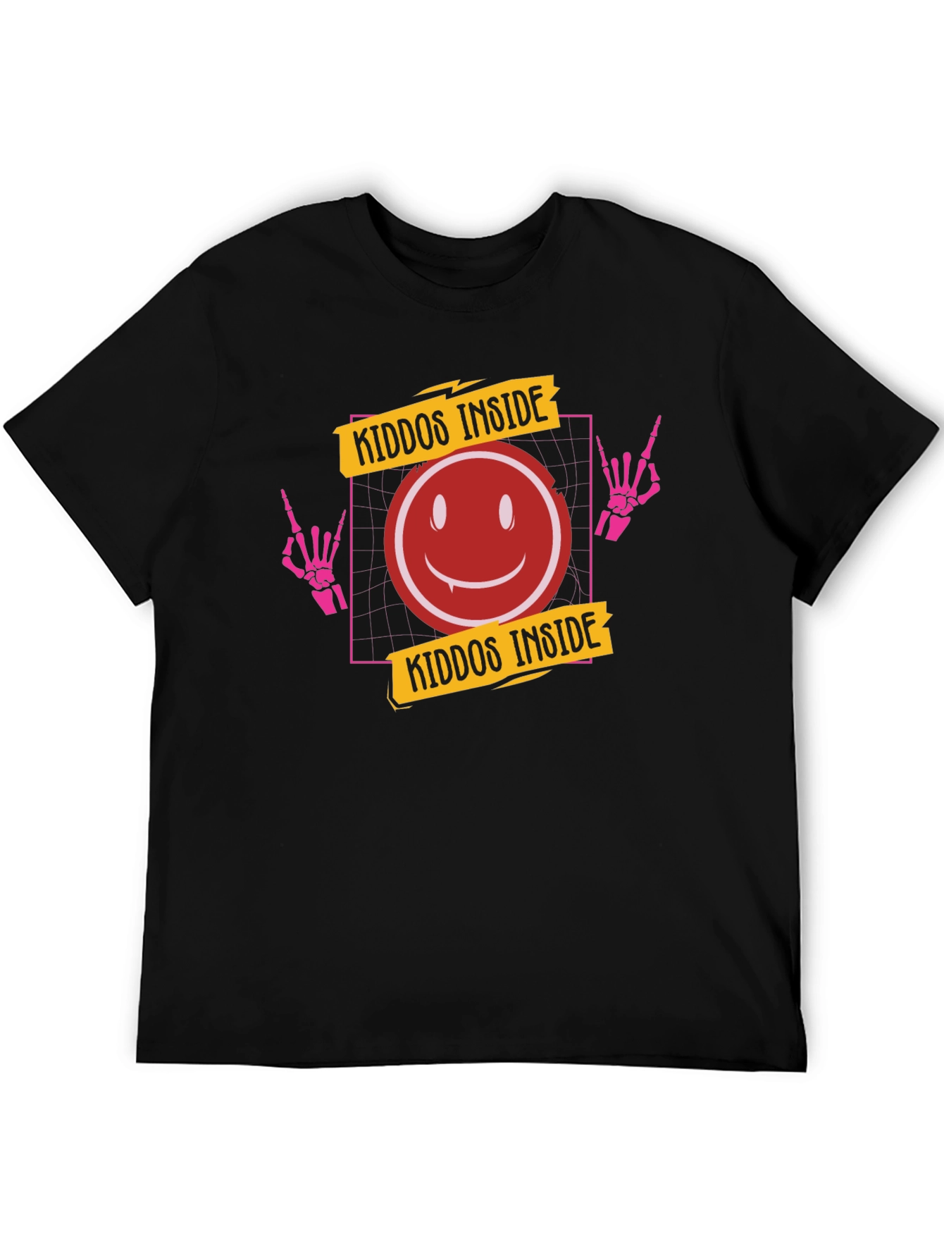 Kiddos Inside Graphic Tee - Trendy Black T-Shirt