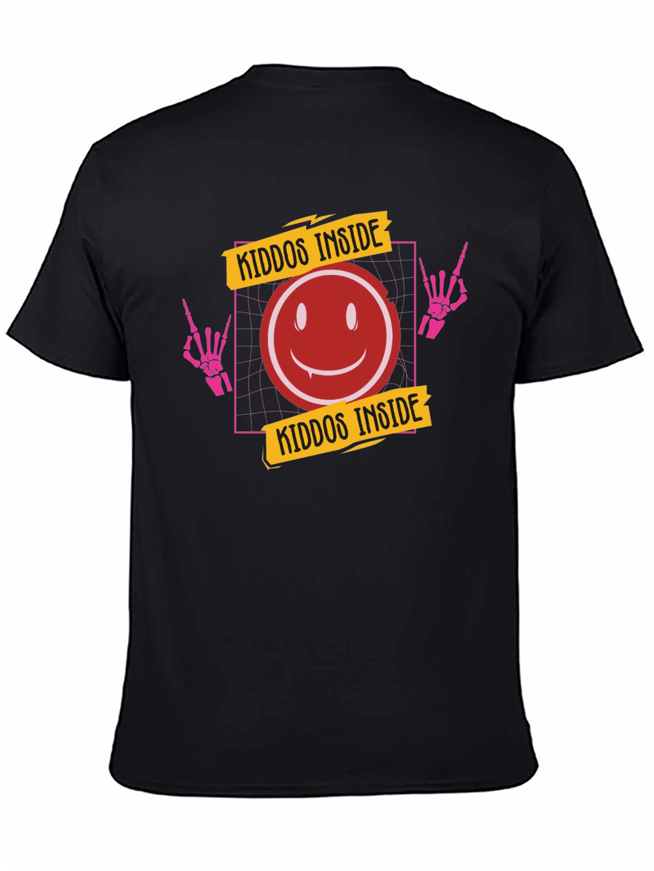 Kiddos Inside Graphic Tee - Trendy Black T-Shirt