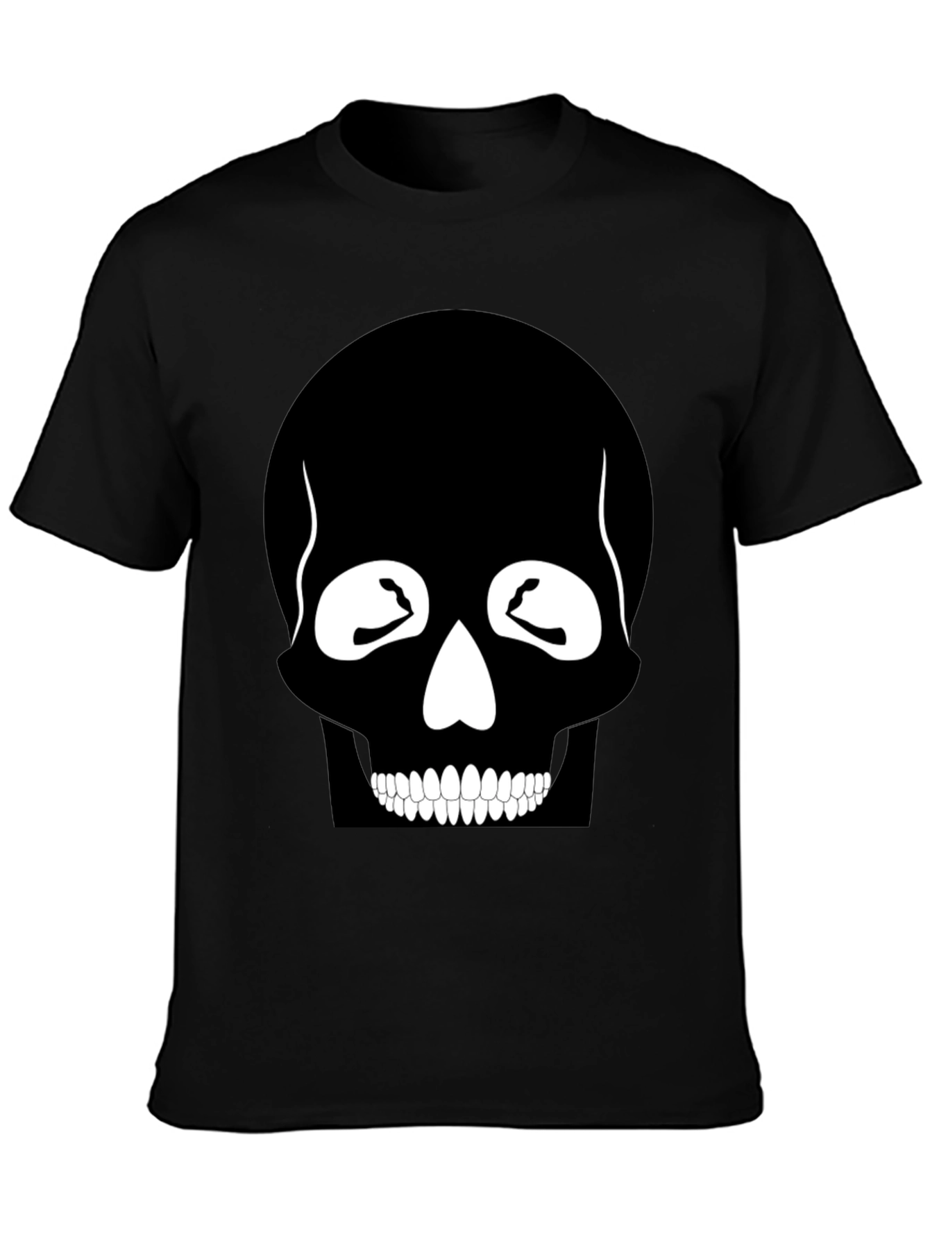Skull Graphic Print Black T-Shirt