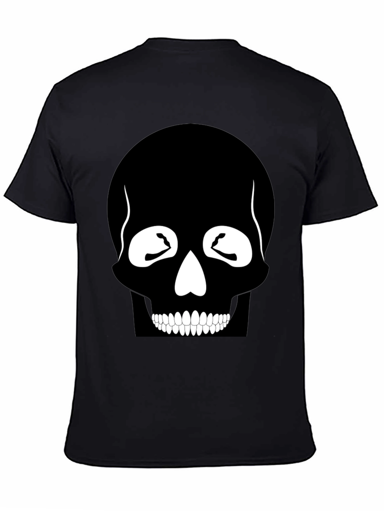 Skull Graphic Print Black T-Shirt