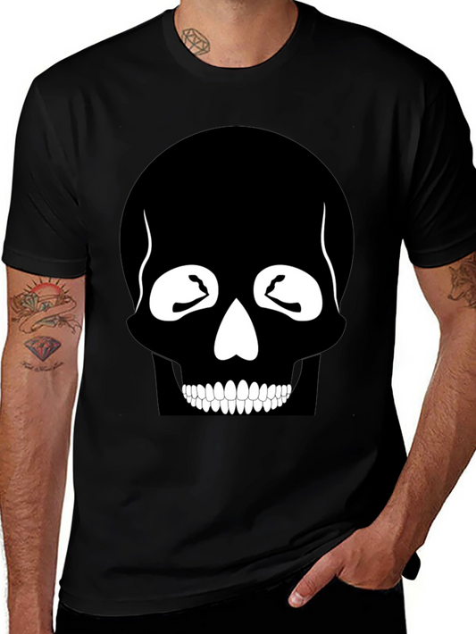 Skull Graphic Print Black T-Shirt