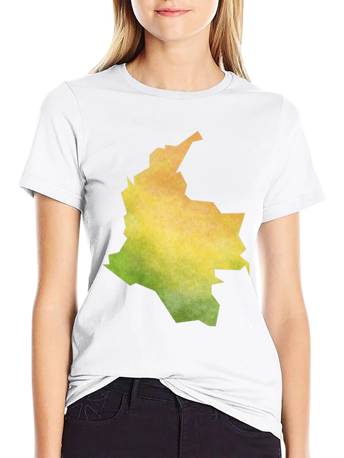 Colombia Map Graphic Black T-Shirt