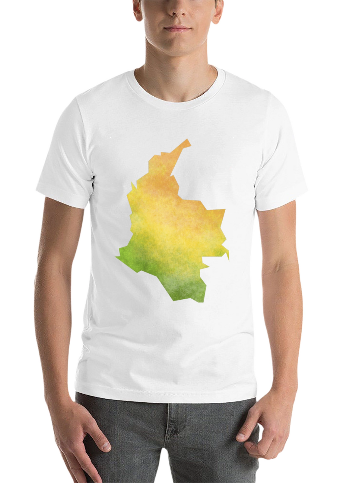 Colombia Map Graphic Black T-Shirt