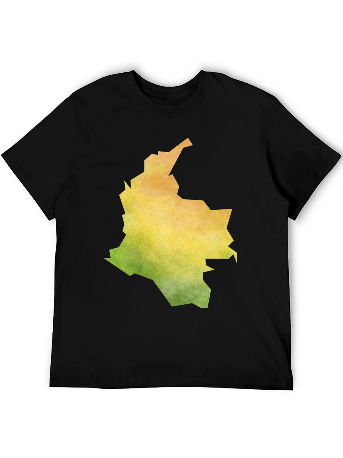 Colombia Map Graphic Black T-Shirt