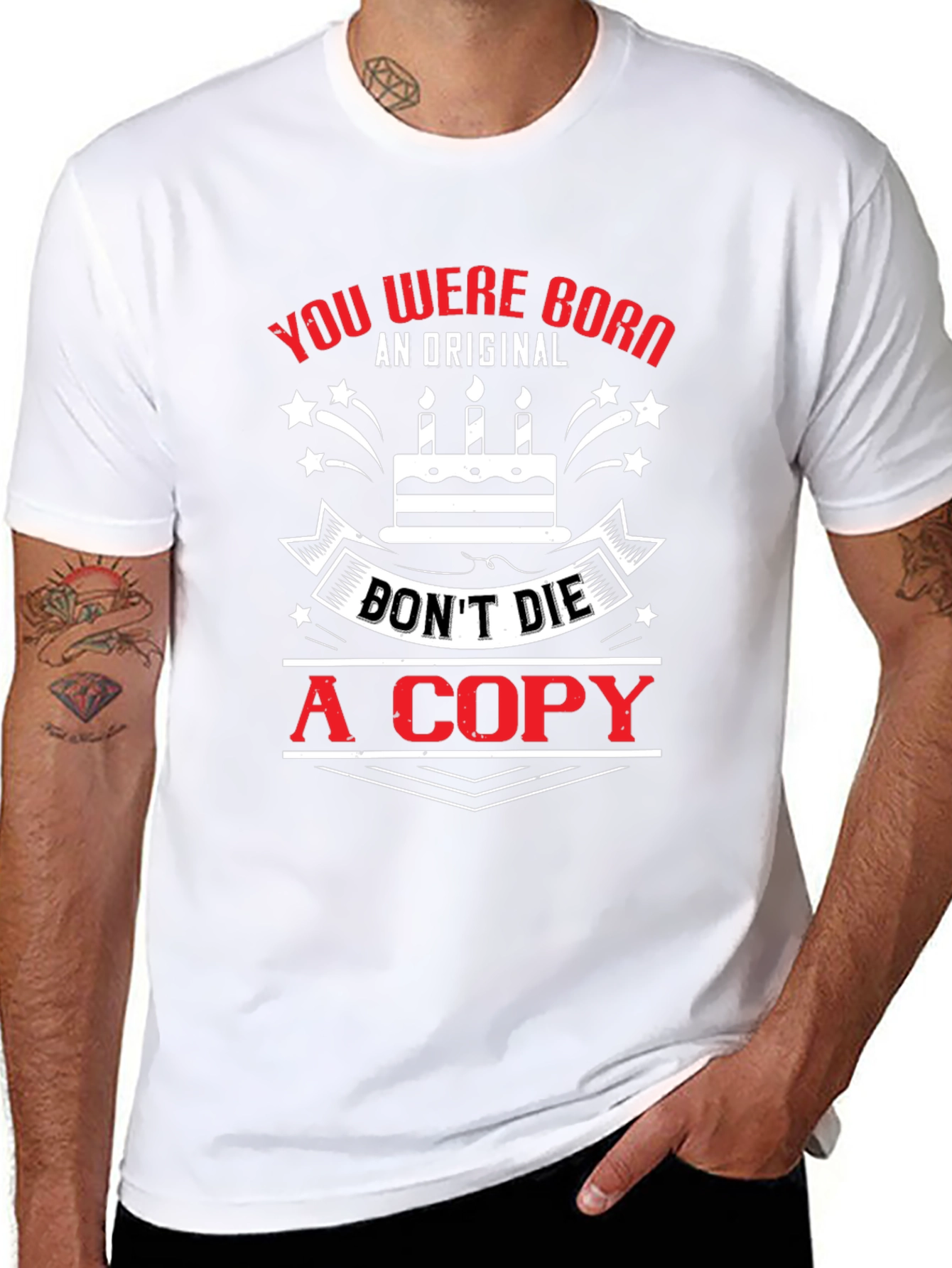 Be Original Black Graphic T-Shirt