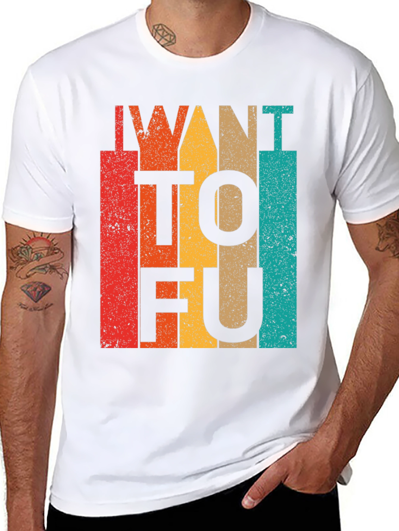 I Want Tofu Funny Graphic Tee
