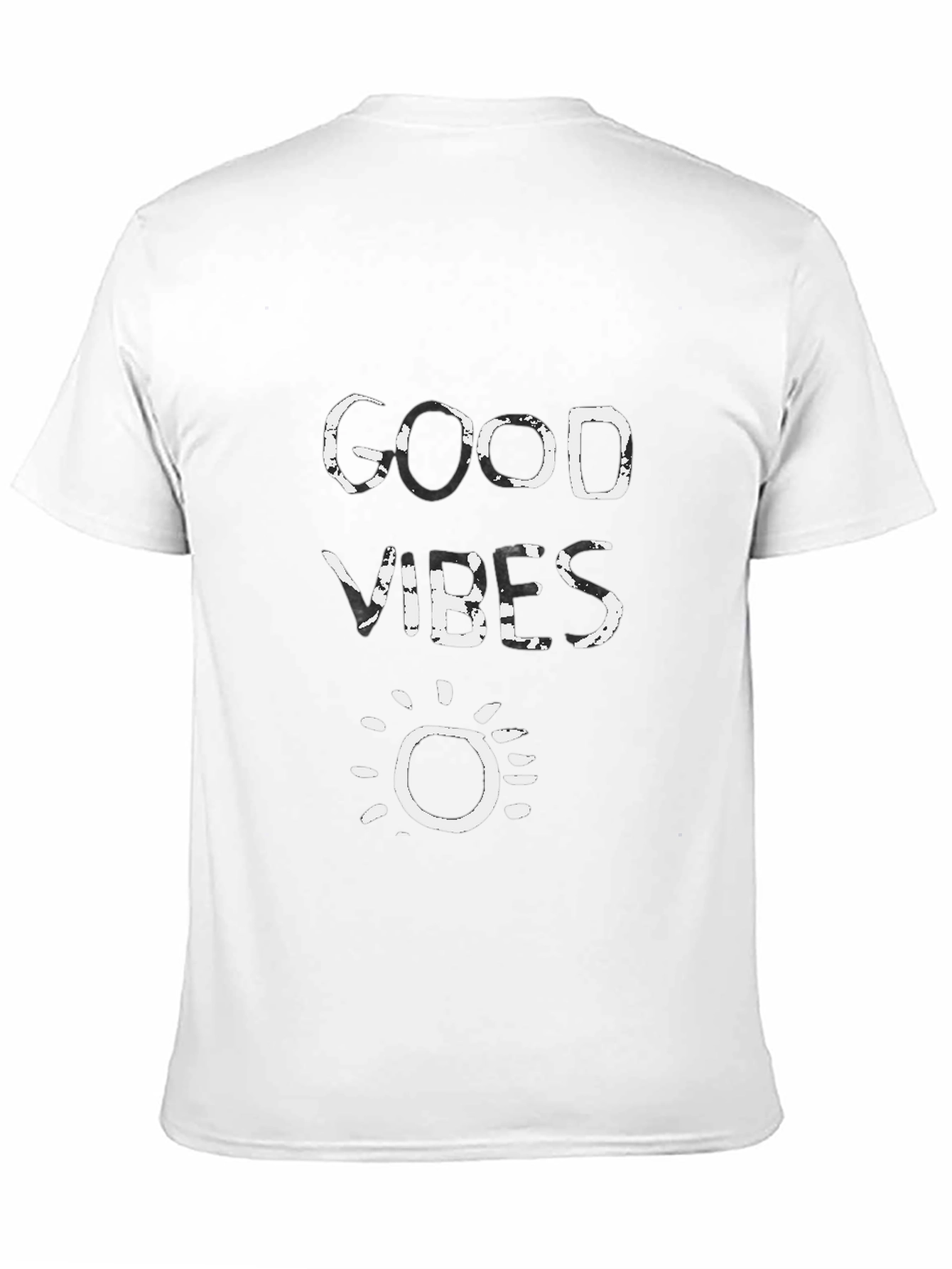 Good Vibes Graphic Print Black T-Shirt