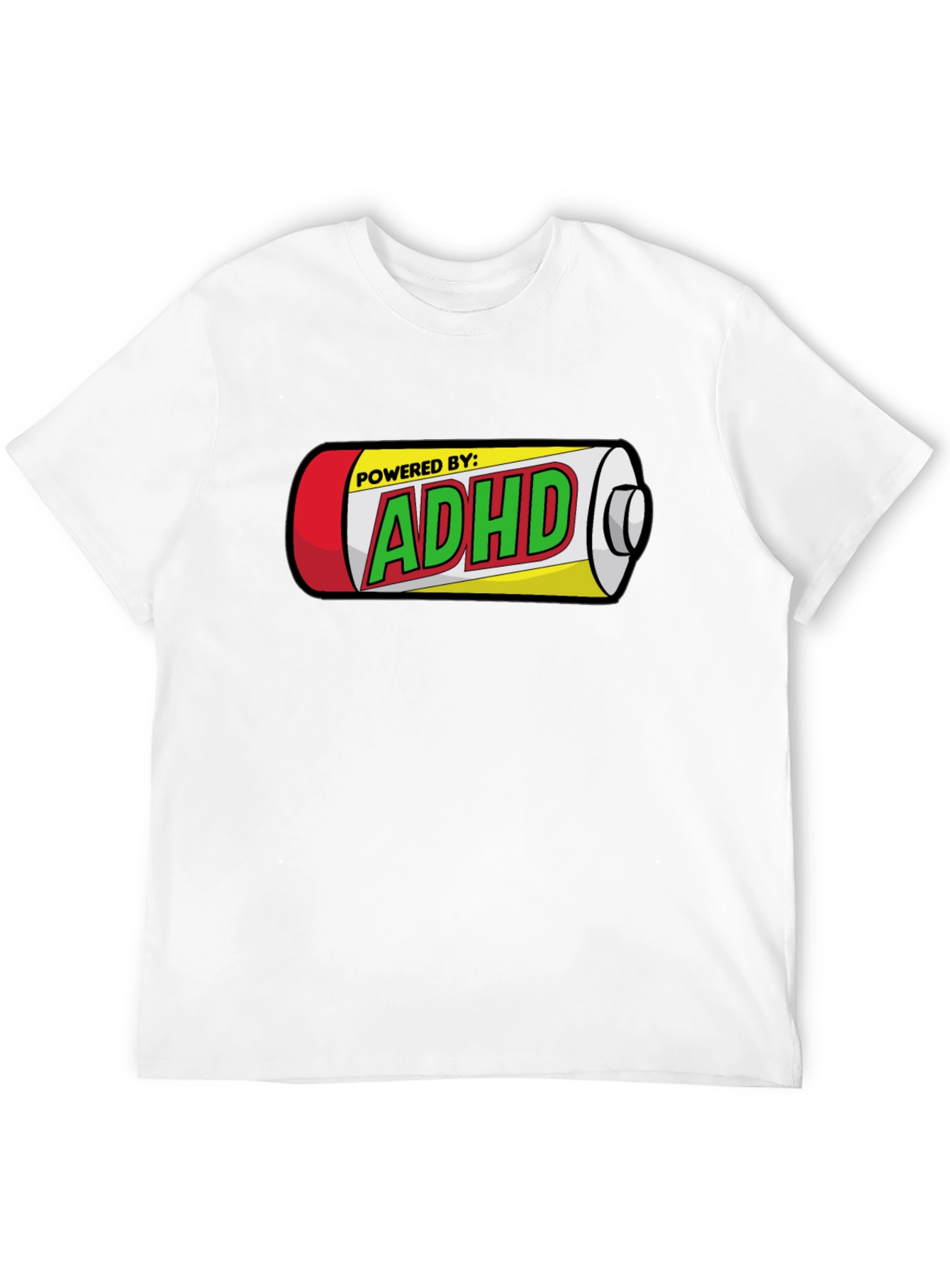 Powered By: ADHD T-Shirt - Novelty Design