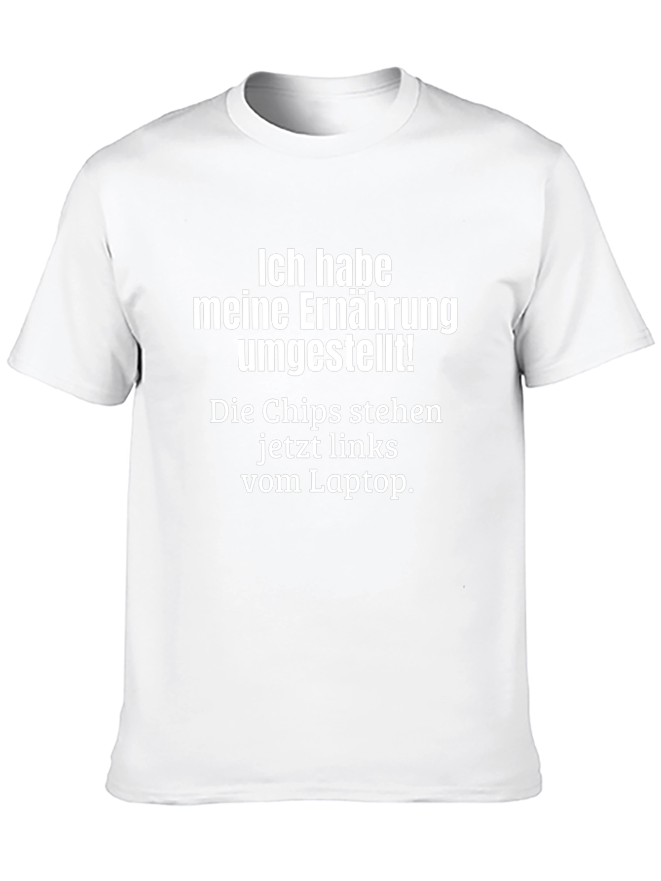 Funny German Diet Chips Laptop T-Shirt