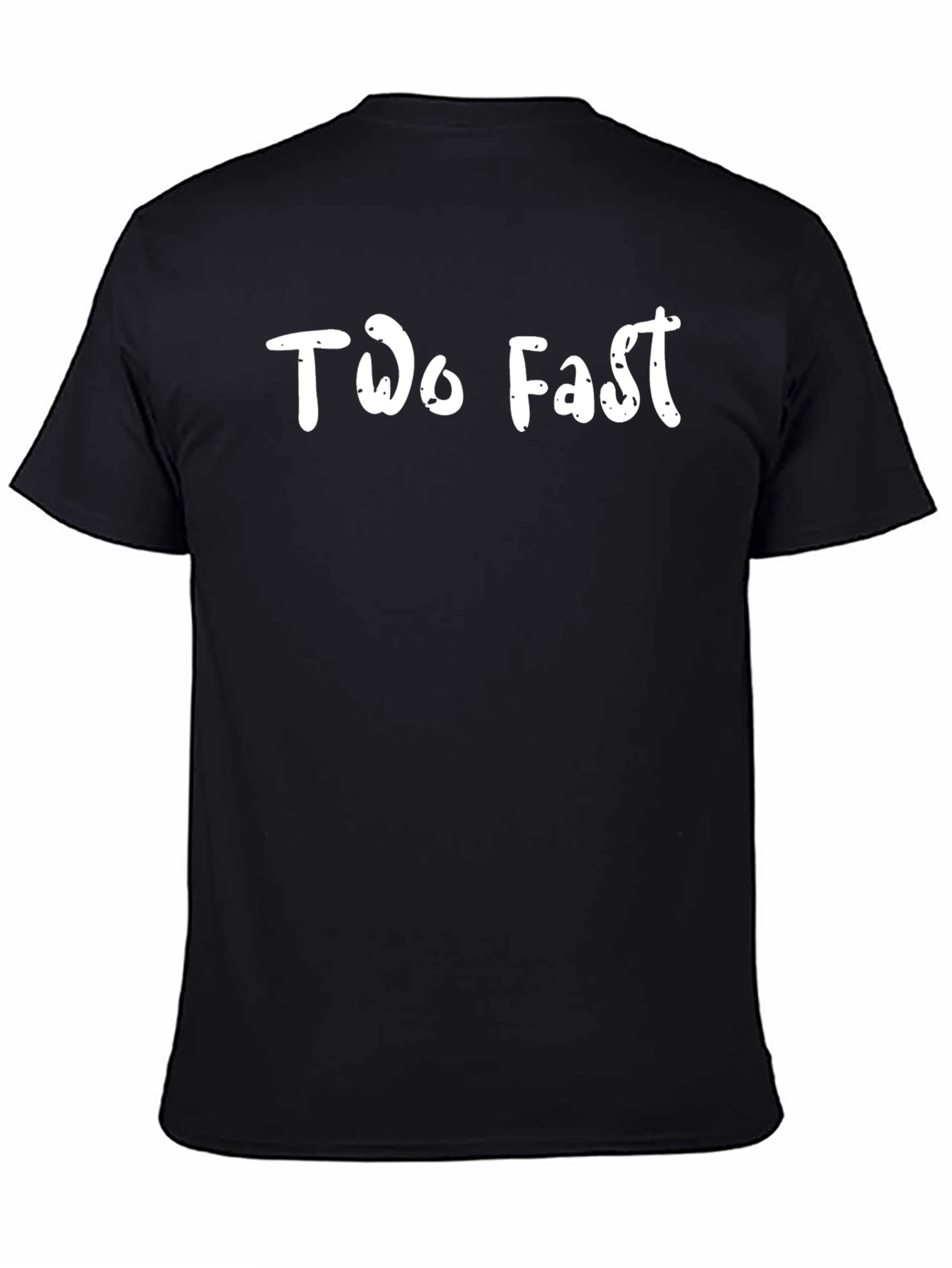 Too Fast Graphic Tee - Black Cotton Blend