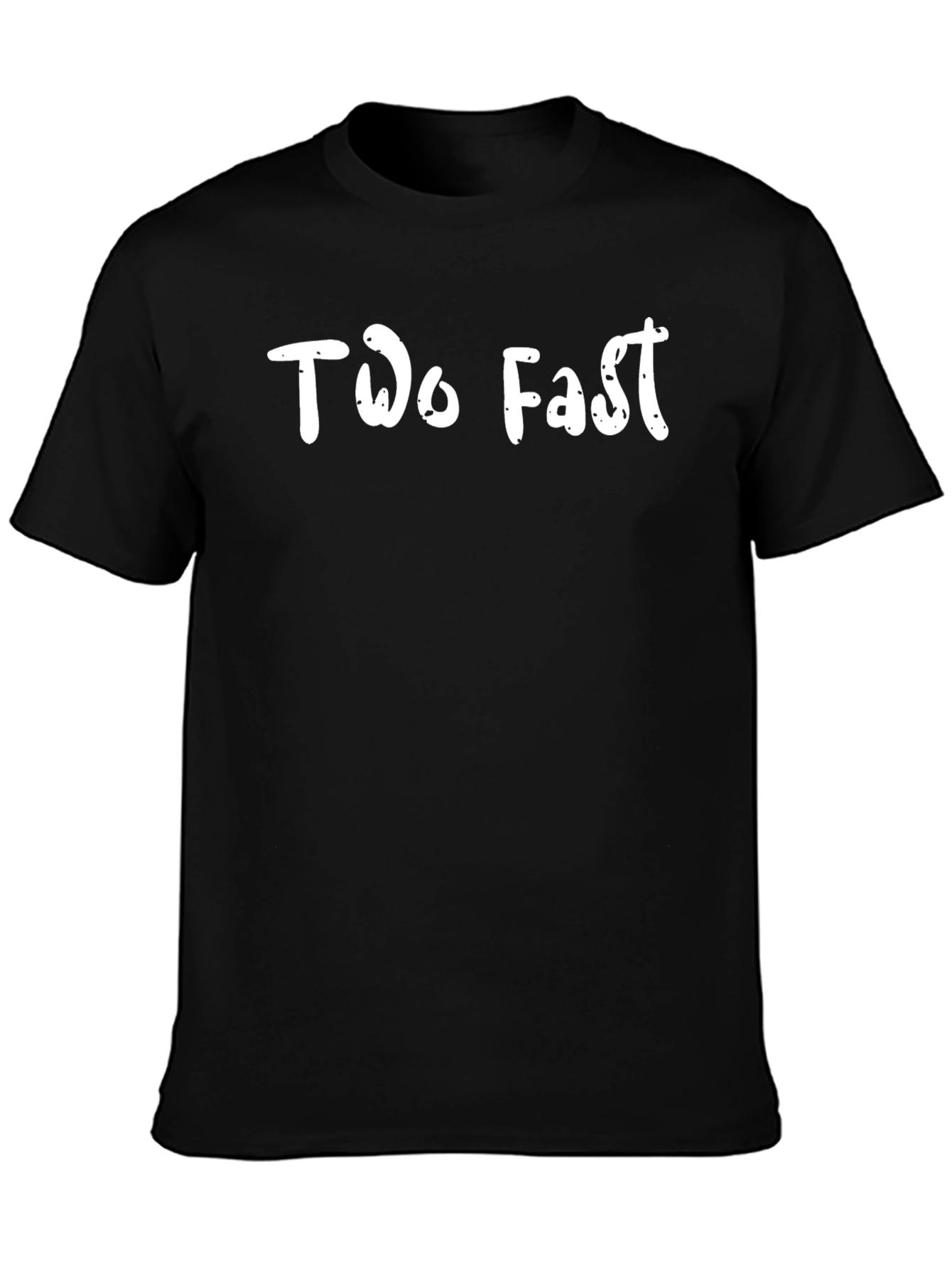 Too Fast Graphic Tee - Black Cotton Blend