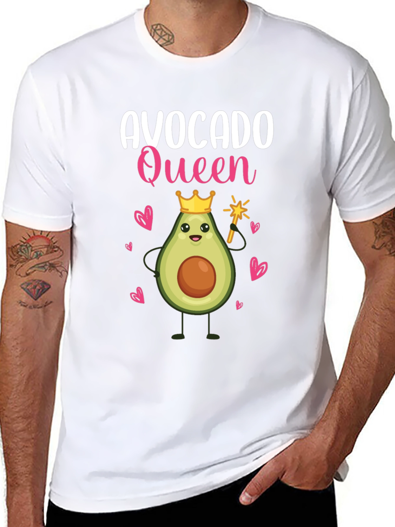 Avocado Queen Graphic T-Shirt - Cute Womens Tee