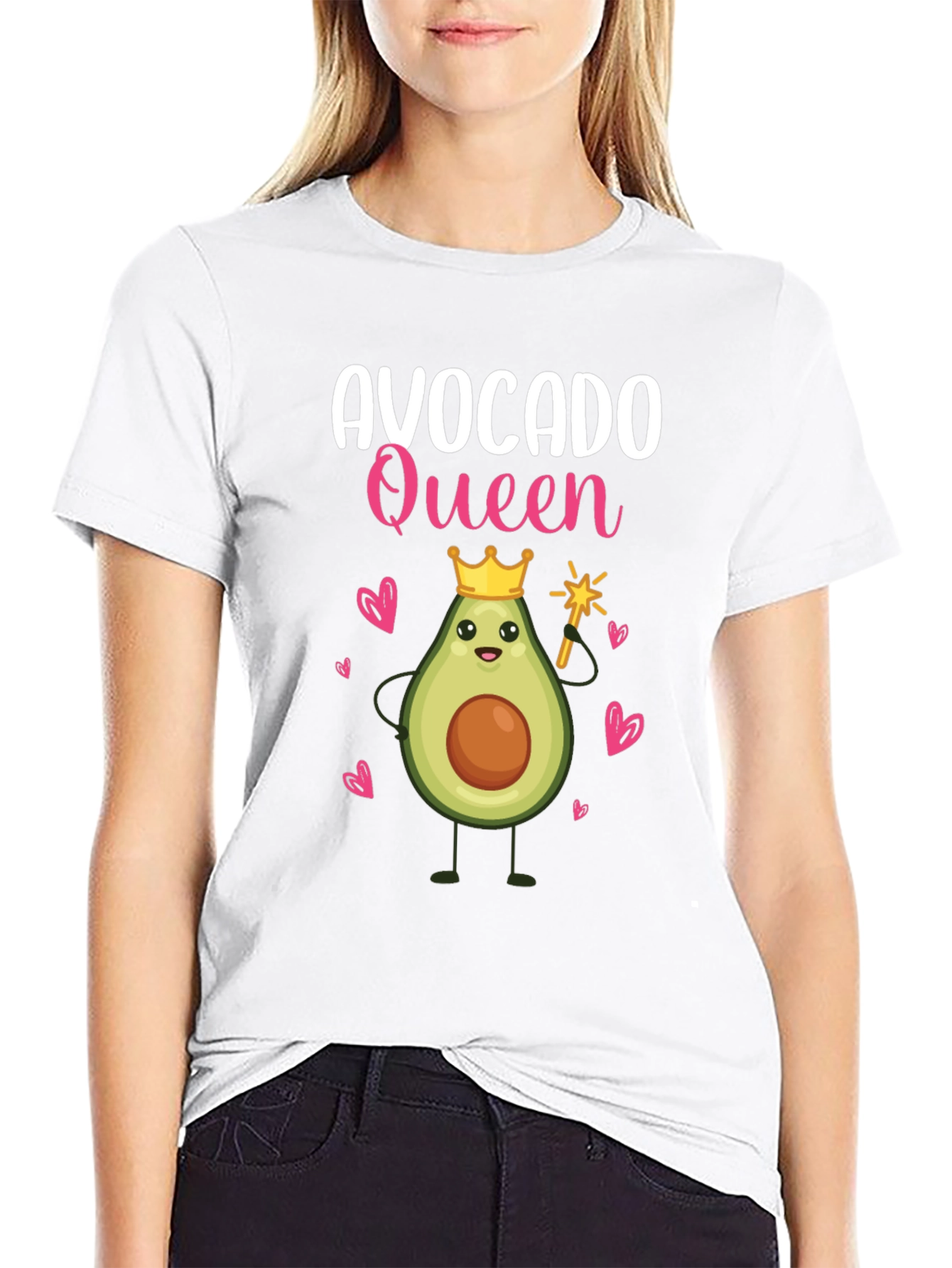 Avocado Queen Graphic T-Shirt - Cute Womens Tee