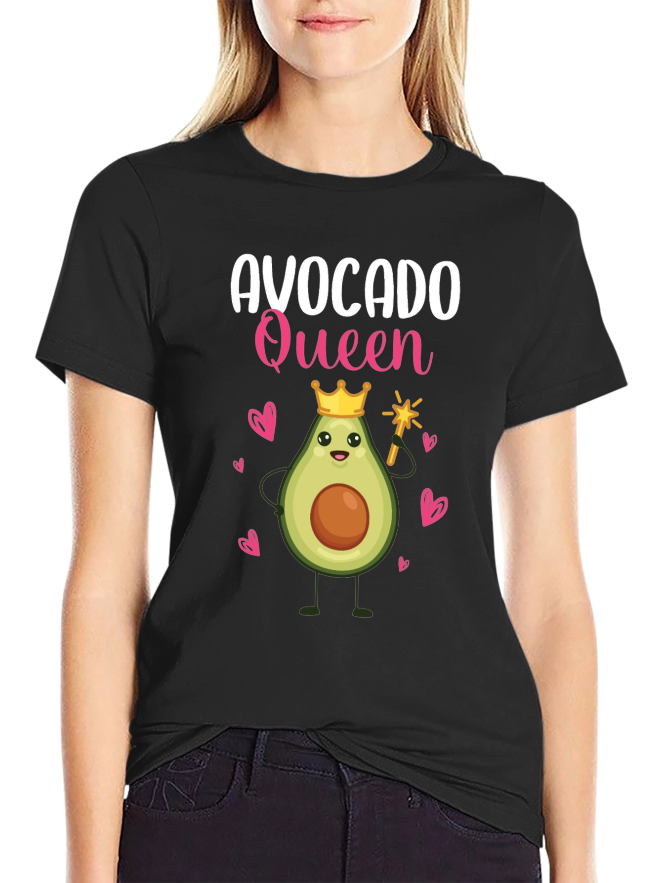 Avocado Queen Graphic T-Shirt - Cute Womens Tee