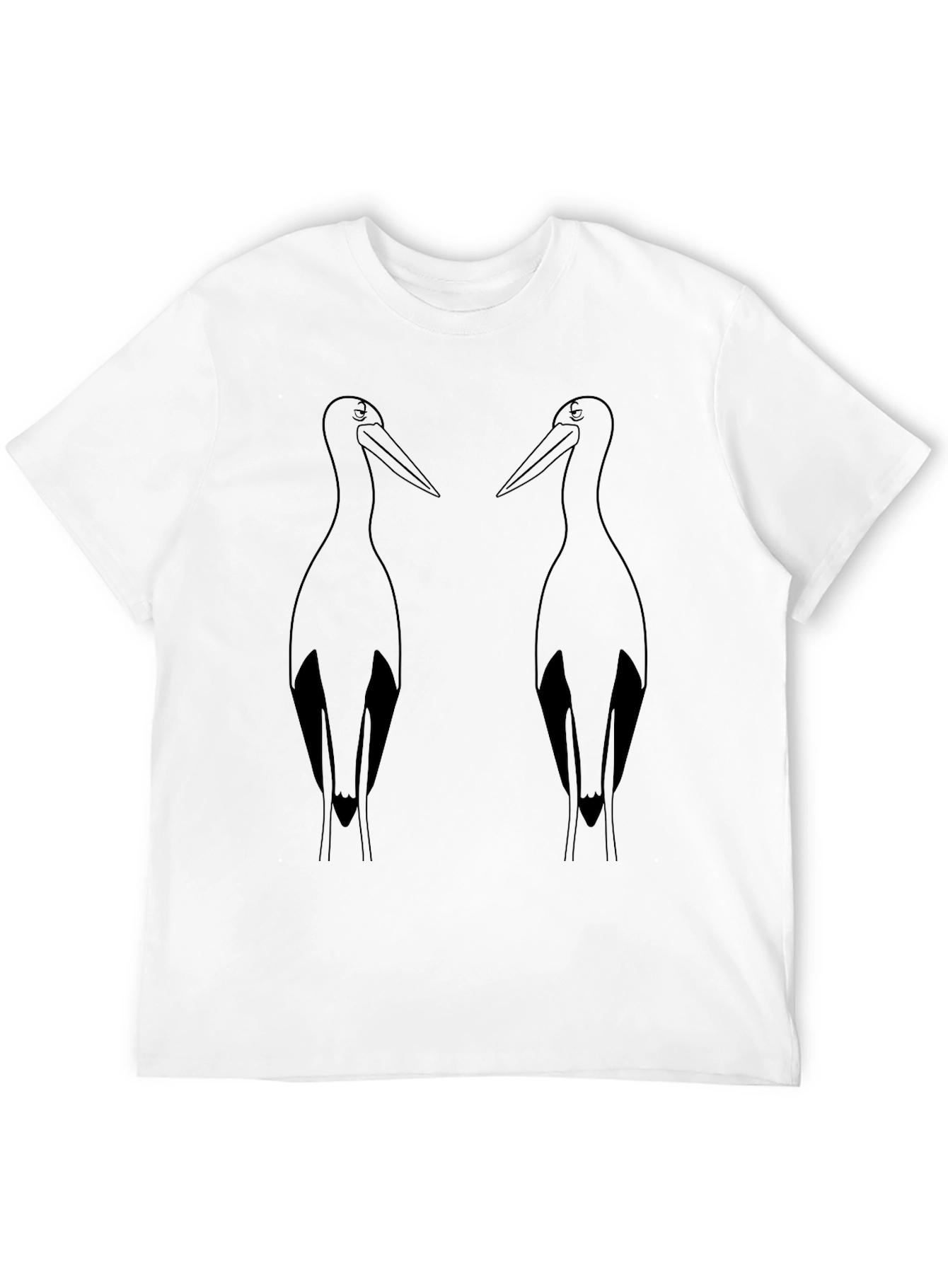 Black Pelican Graphic Tee - Cool Bird Design