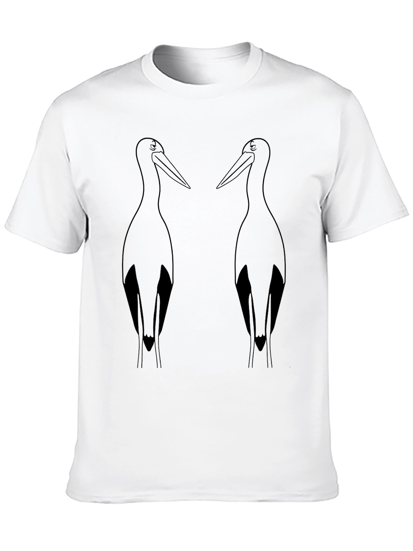 Black Pelican Graphic Tee - Cool Bird Design
