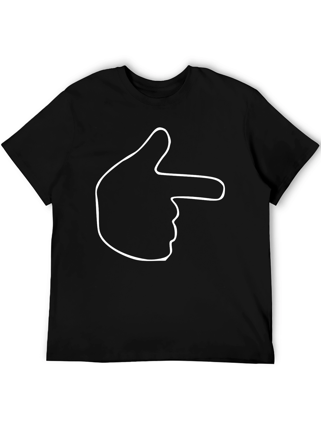 Funny Hand Gun Gesture Black T-Shirt