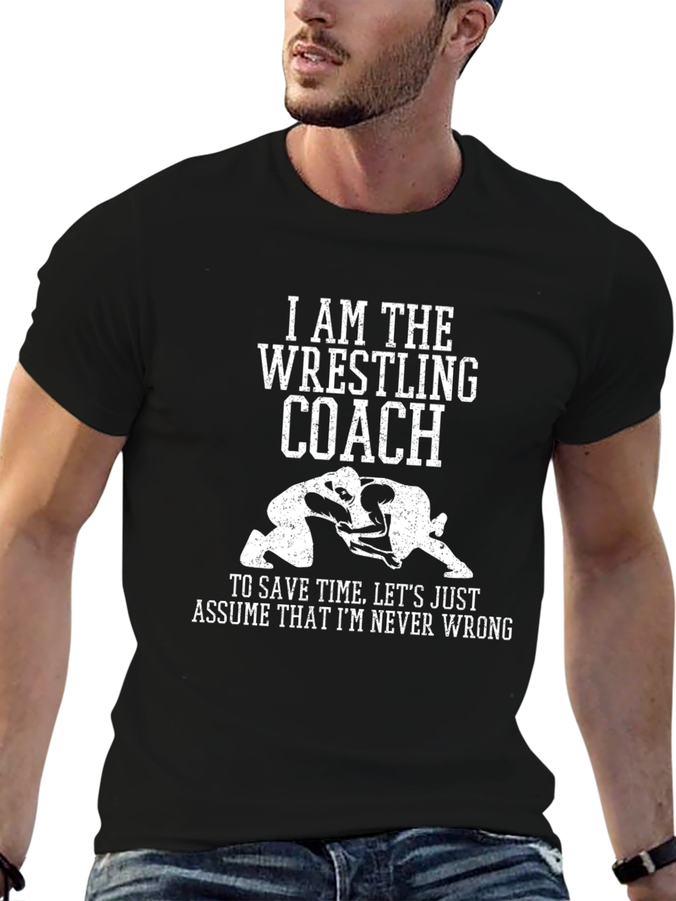 Wrestling Coach Graphic T-Shirt