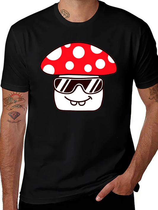 Cool Mushroom Graphic Tee - Quirky Fun Design
