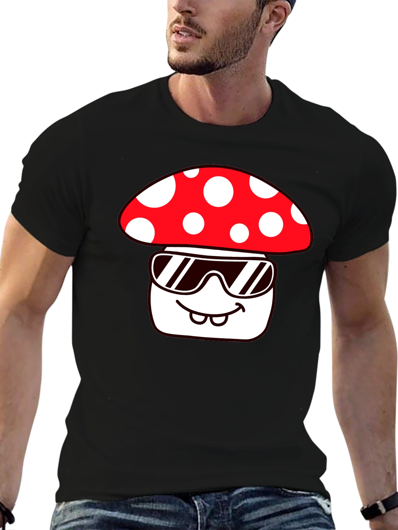 Cool Mushroom Graphic Tee - Quirky Fun Design
