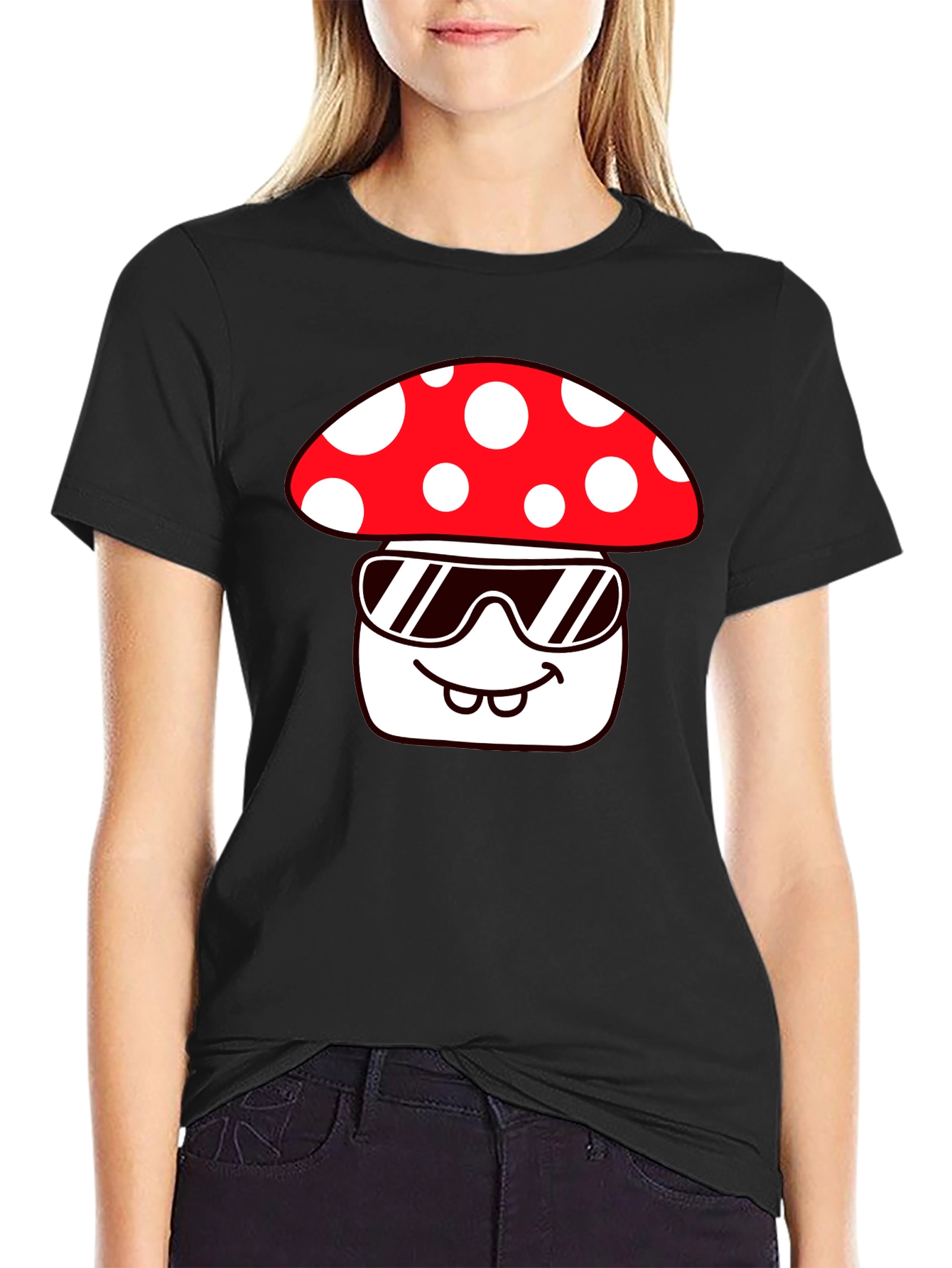 Cool Mushroom Graphic Tee - Quirky Fun Design