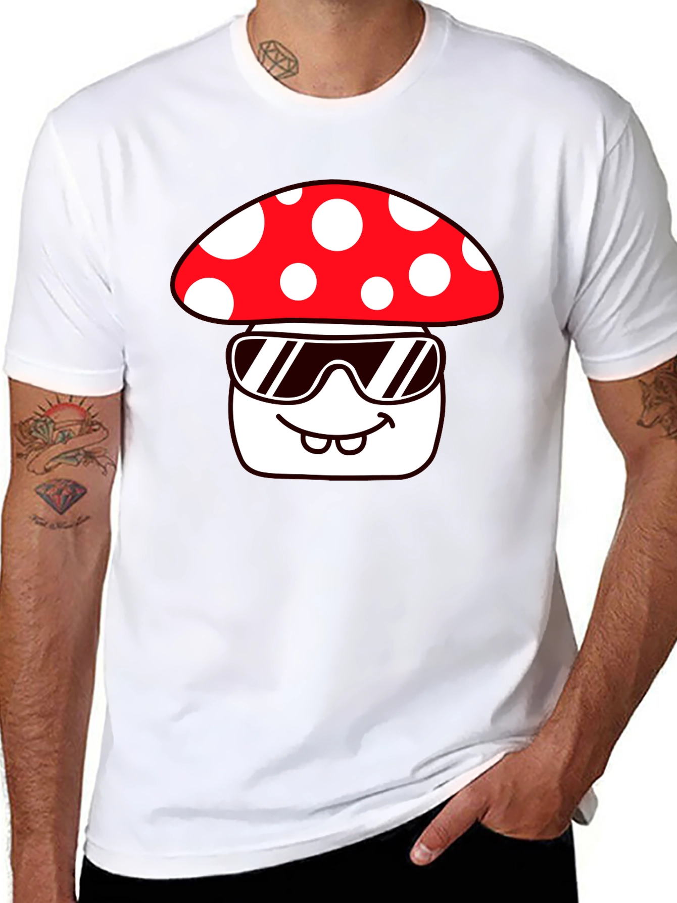 Cool Mushroom Graphic Tee - Quirky Fun Design