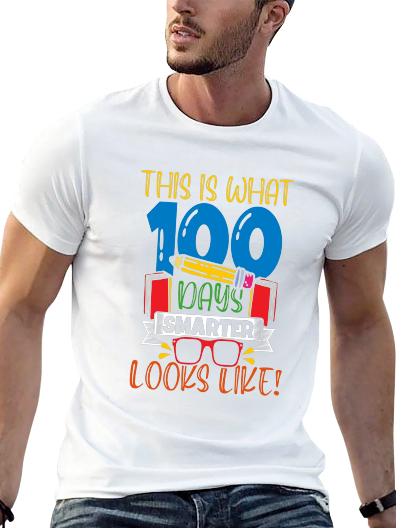 100 Days Smarter T-Shirt - Teacher Student Celebration Tee