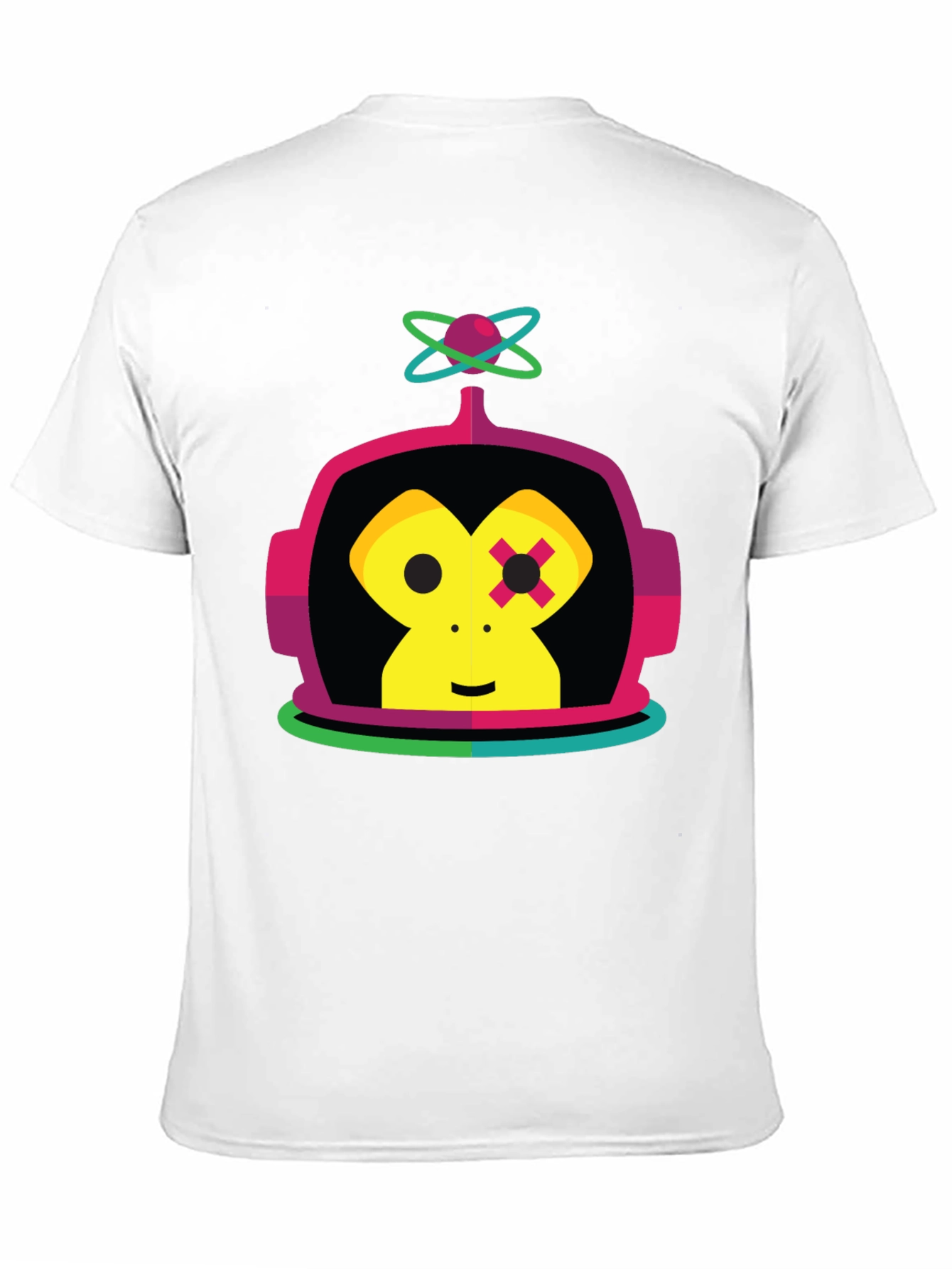 Retro Robot Monkey Graphic Tee - Black
