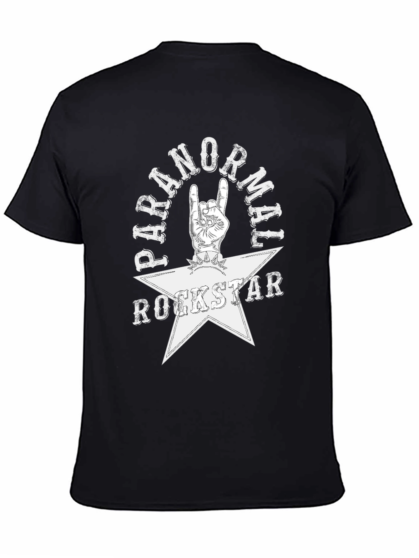 Paranormal Rockstar Graphic Tee - Black Cotton