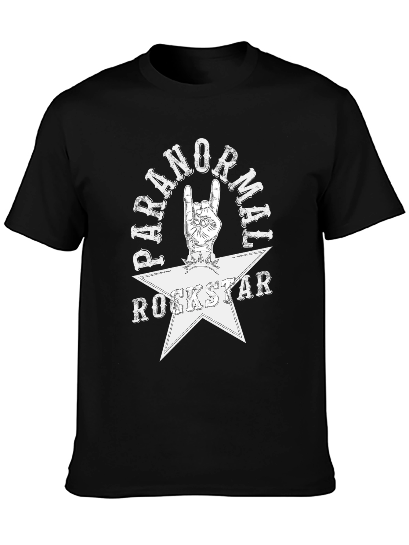 Paranormal Rockstar Graphic Tee - Black Cotton