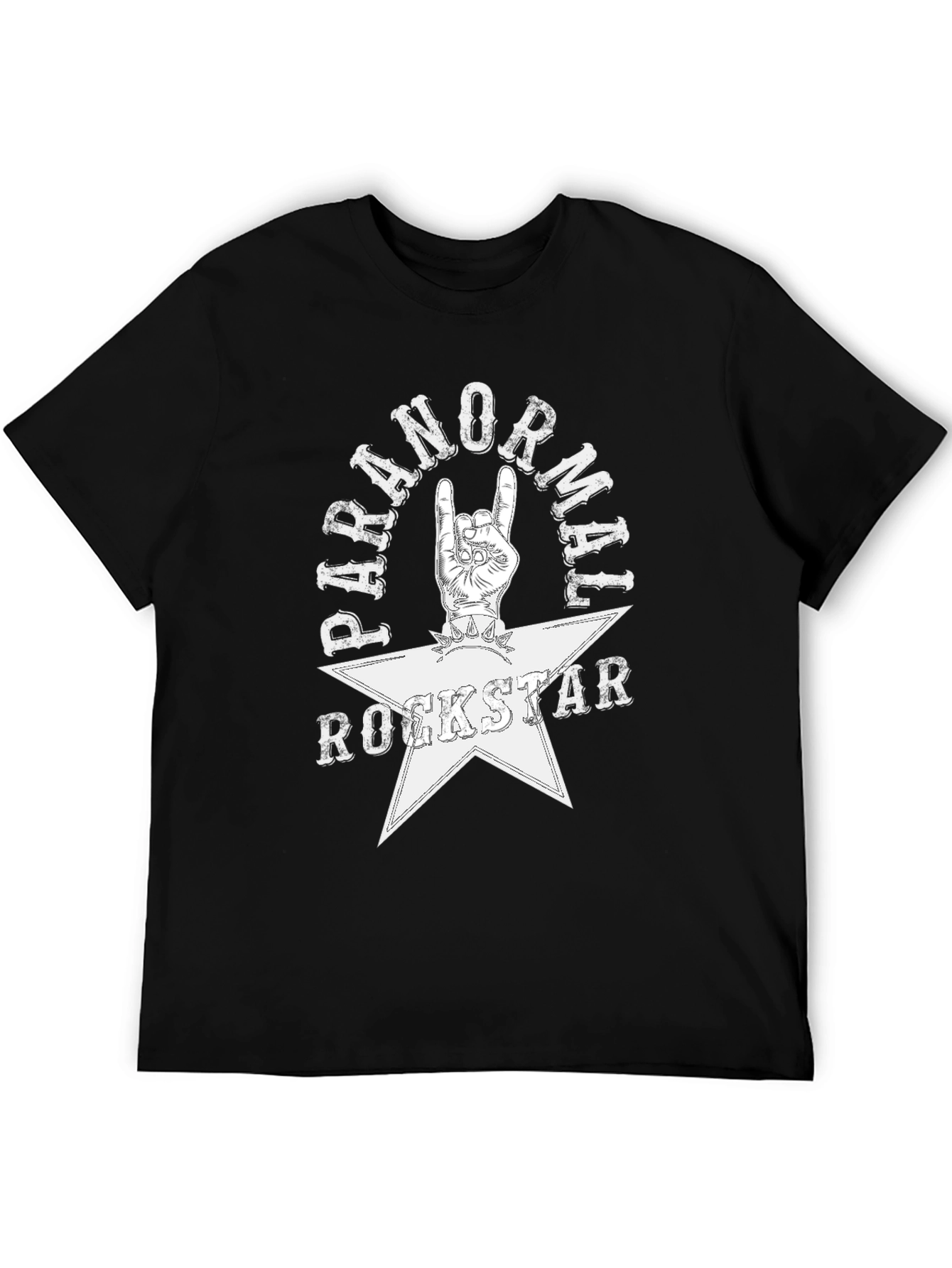 Paranormal Rockstar Graphic Tee - Black Cotton