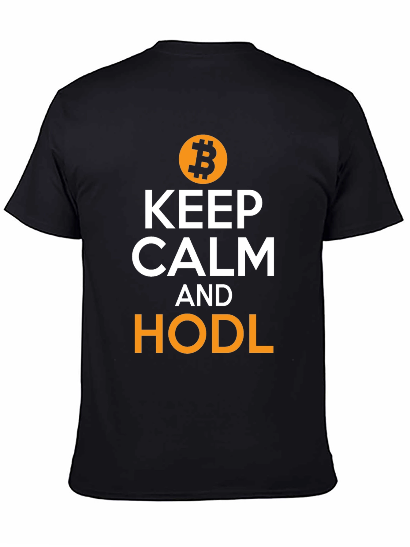 Keep Calm and HODL Bitcoin Black T-Shirt