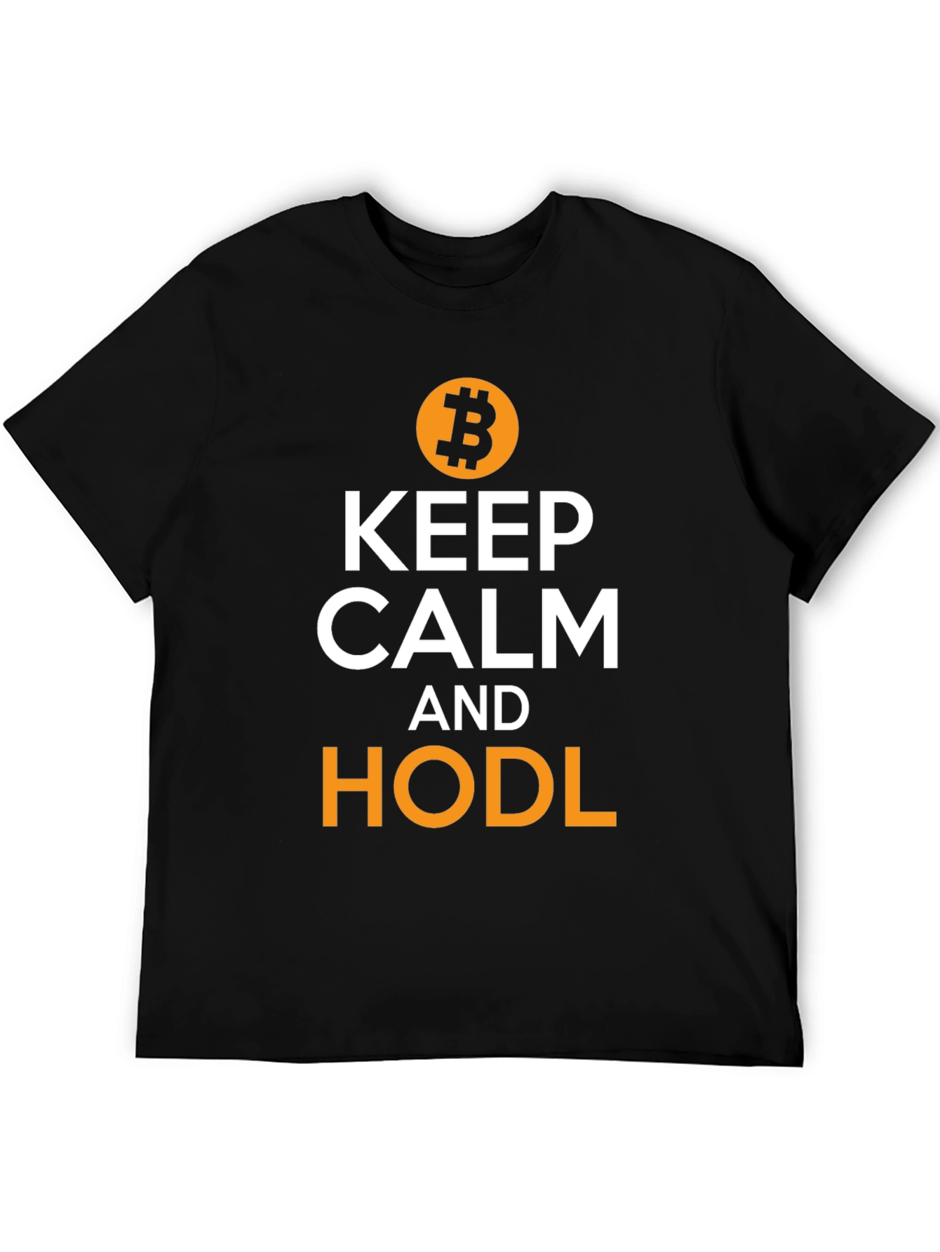 Keep Calm and HODL Bitcoin Black T-Shirt